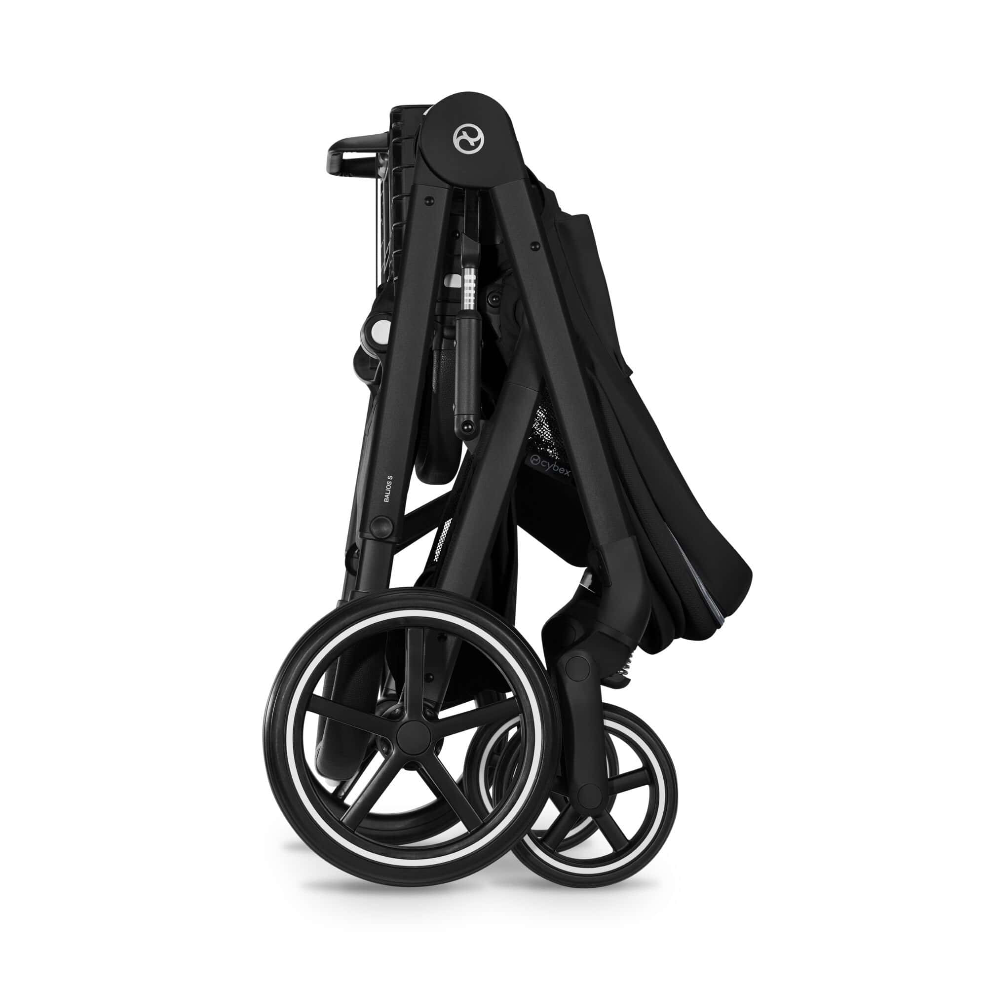 Cybex Balios S Lux Pushchair with Foldable Carrycot in Moon Black Baby Prams 526001679 4063846591633