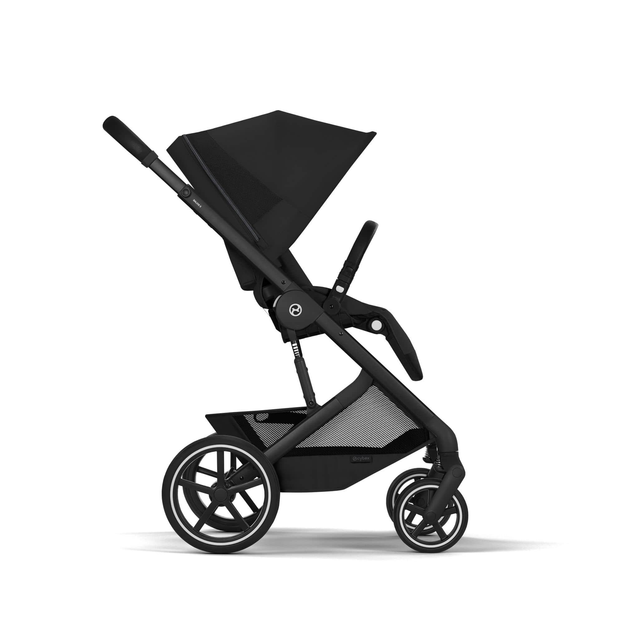 Cybex Balios S Lux Pushchair with Foldable Carrycot in Moon Black Baby Prams 526001679 4063846591633