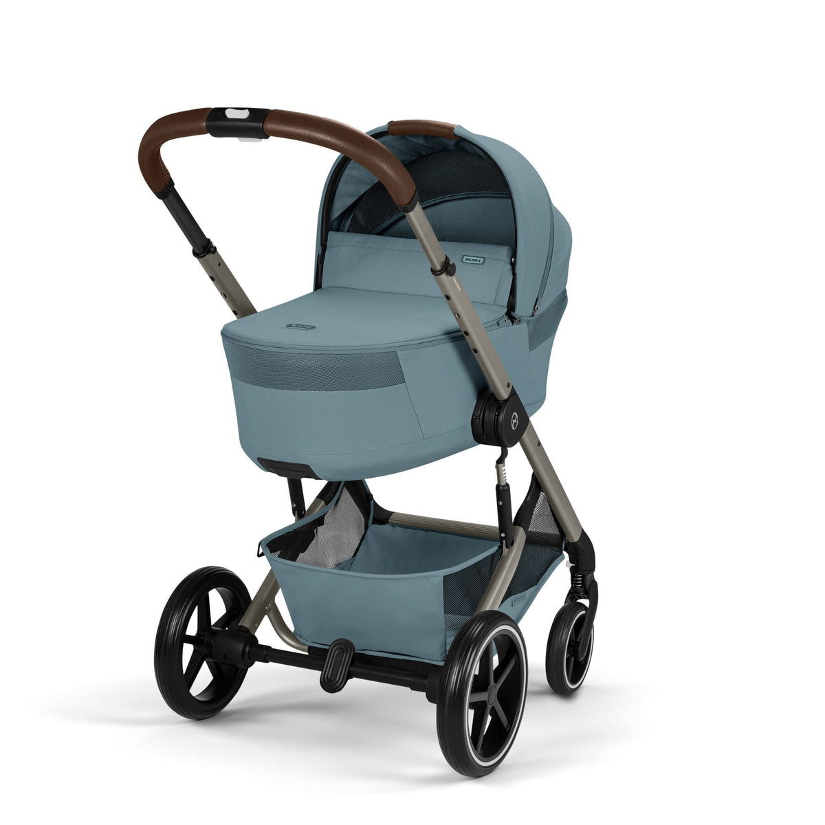Cybex Balios S Lux Pushchair with Foldable Carrycot in Stormy Blue Baby Prams 526001685 4063846591671