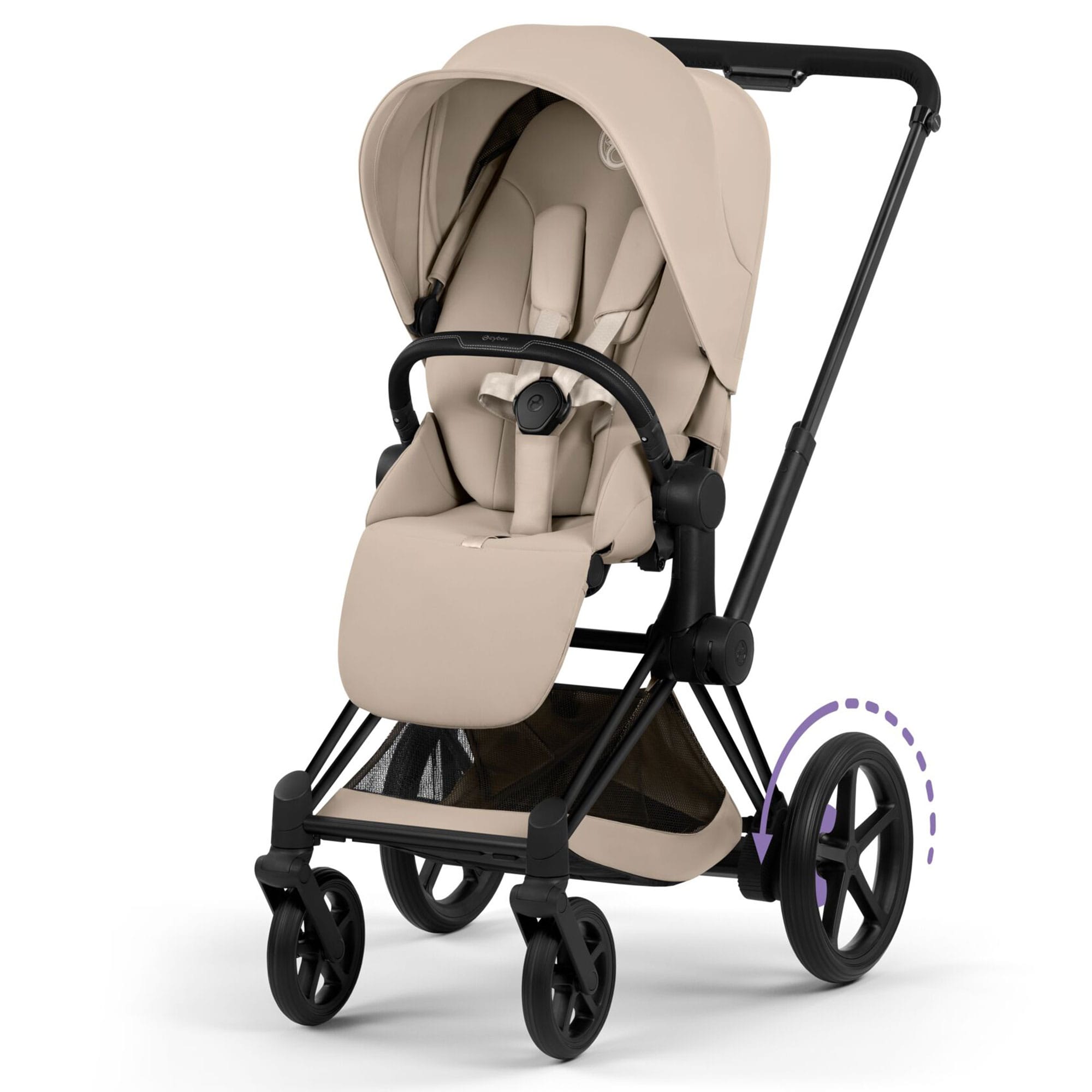 Cybex ePriam Pushchair Set - Comfort Collection in Cozy Beige Baby Prams 526000067 4063846549573