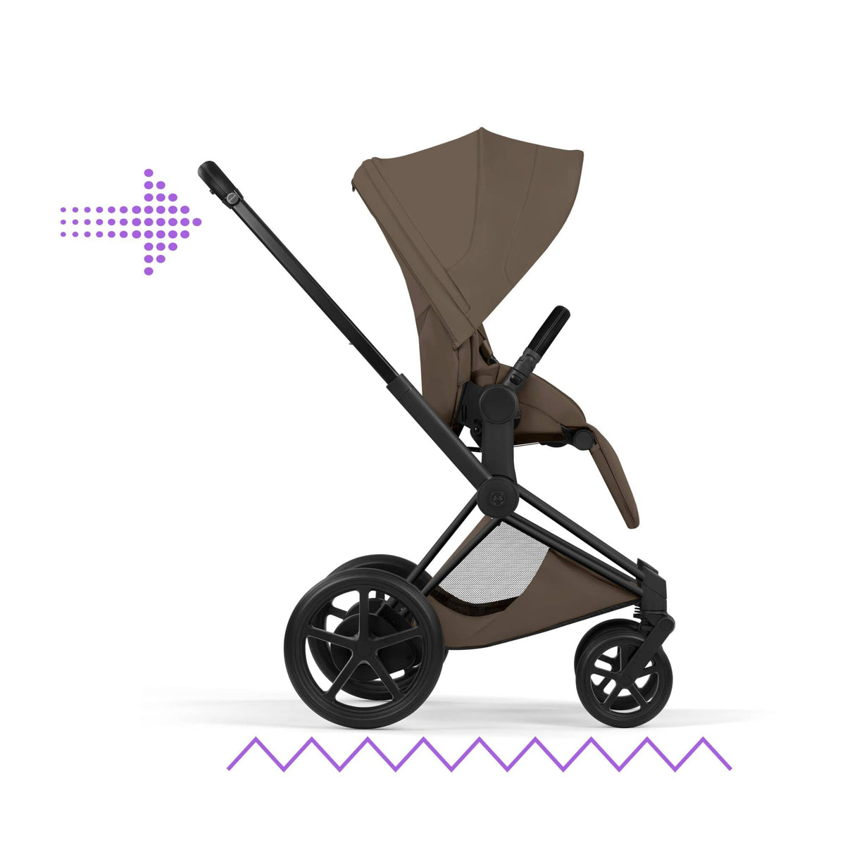 Cybex ePriam Pushchair Set - Style Collection in Coconut Brown Baby Prams