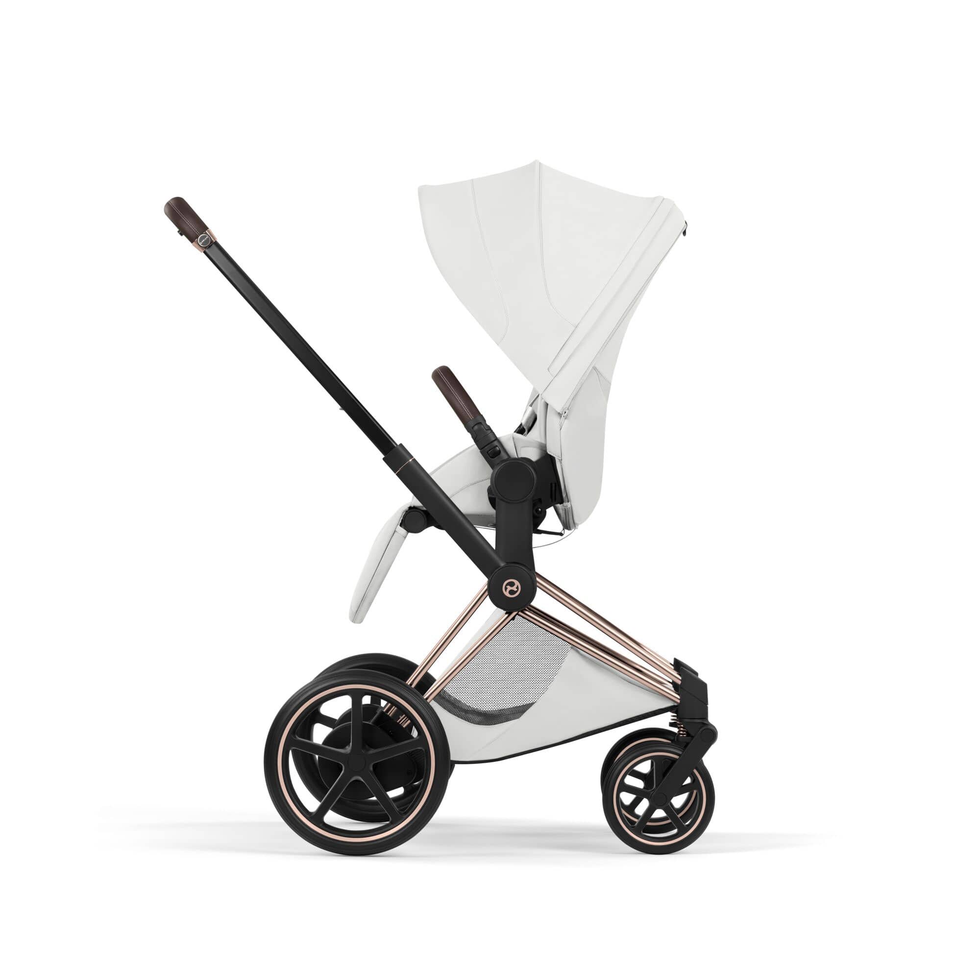Cybex ePriam Pushchair Set - Style Collection in Off White Baby Prams