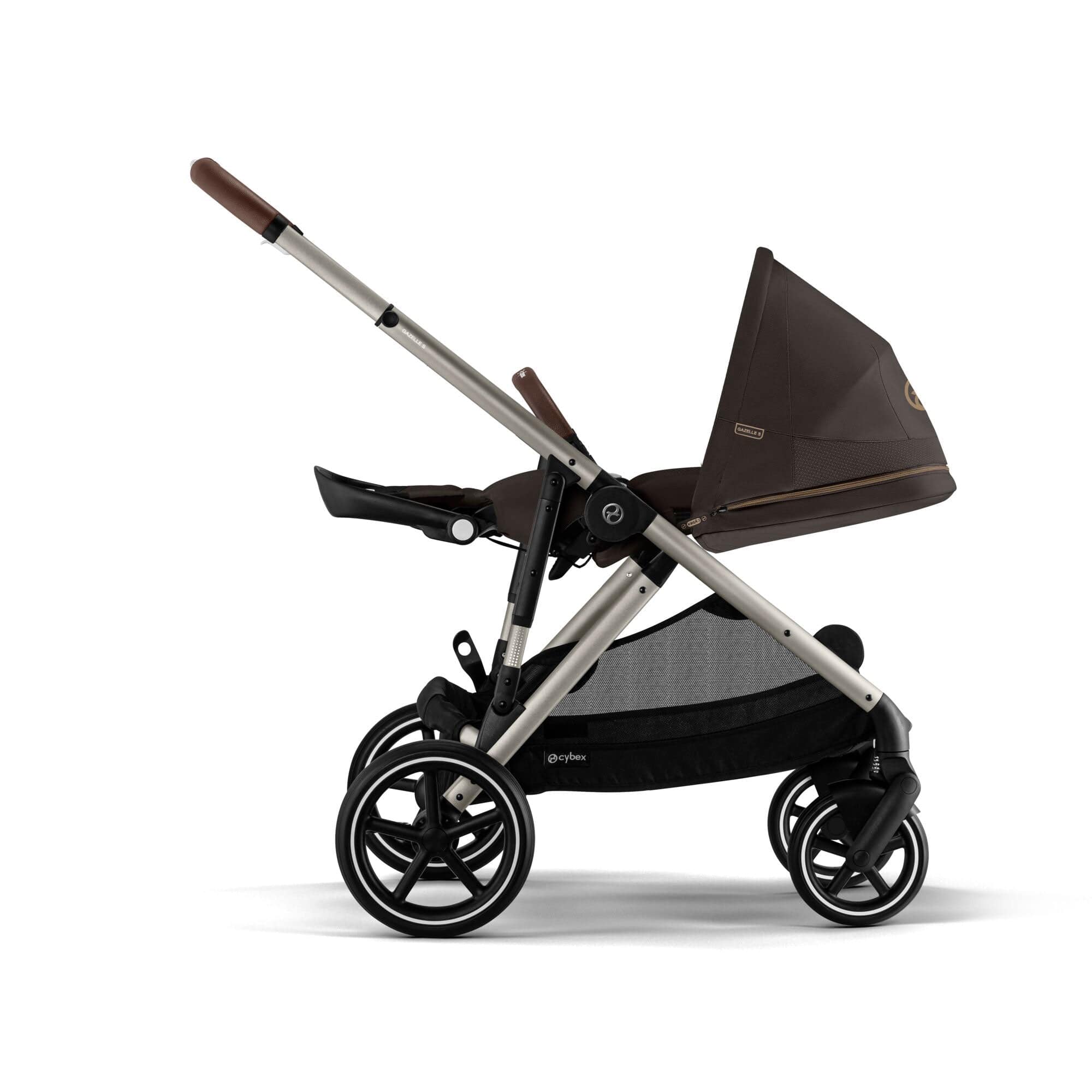 Cybex Gazelle S Essential Bundle in Taupe/Chocolate Brown Baby Prams