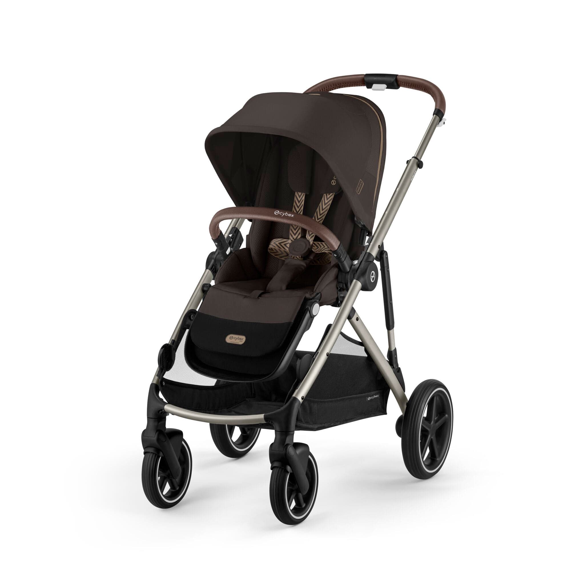 Cybex Gazelle S Essential Bundle in Taupe/Chocolate Brown Baby Prams