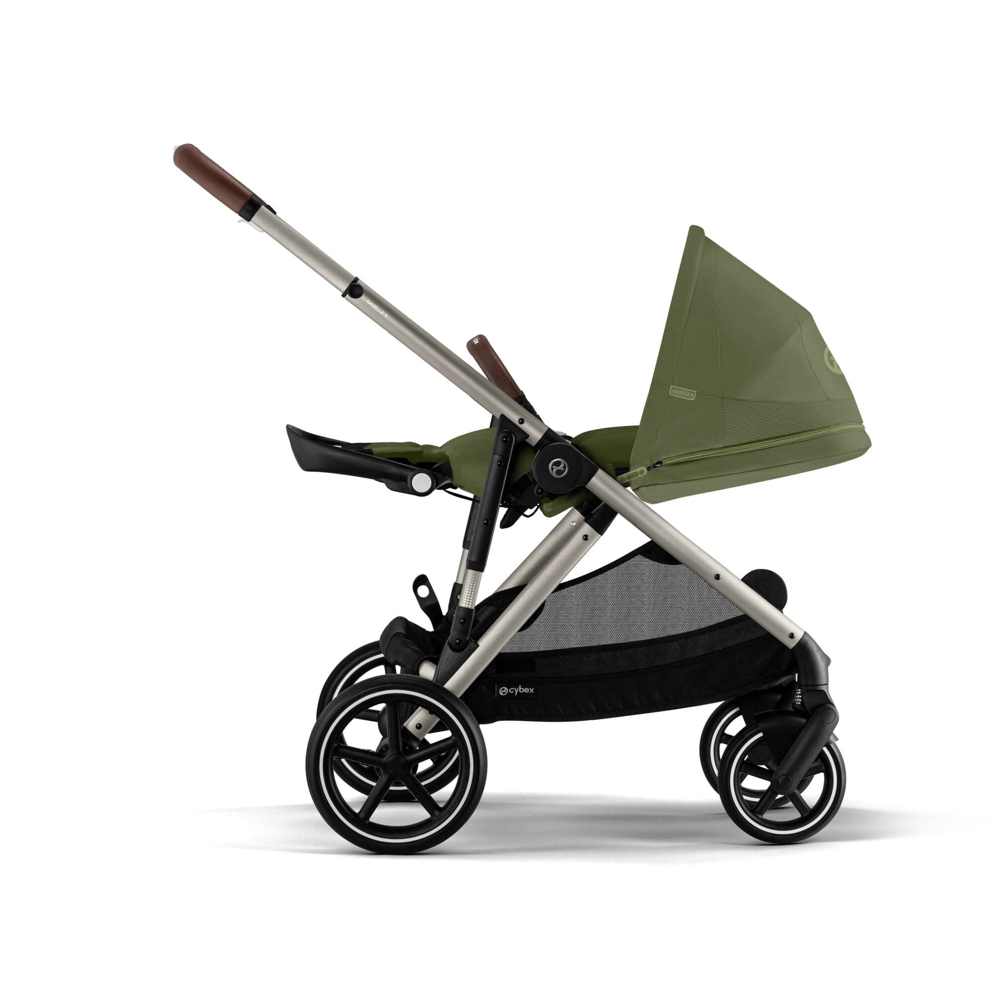 Cybex Gazelle S Essential Bundle in Taupe/Moss Green Baby Prams