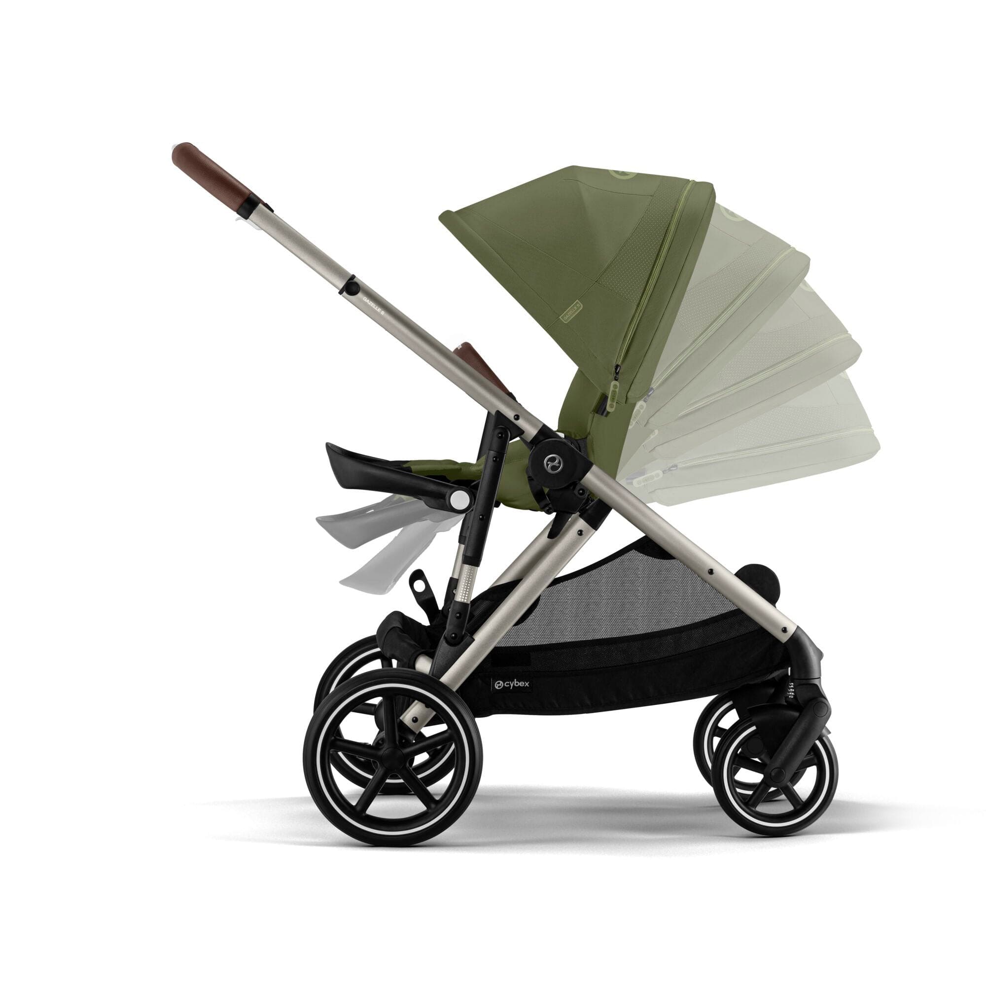 Cybex Gazelle S Essential Bundle in Taupe/Moss Green Baby Prams