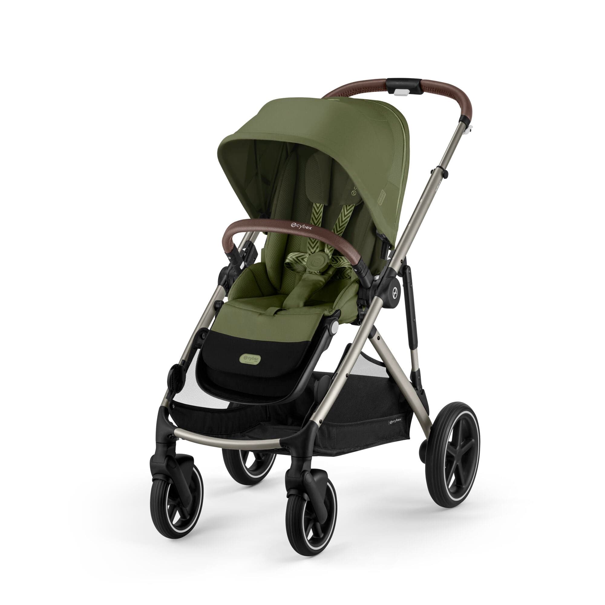 Cybex Gazelle S Essential Bundle in Taupe/Moss Green Baby Prams