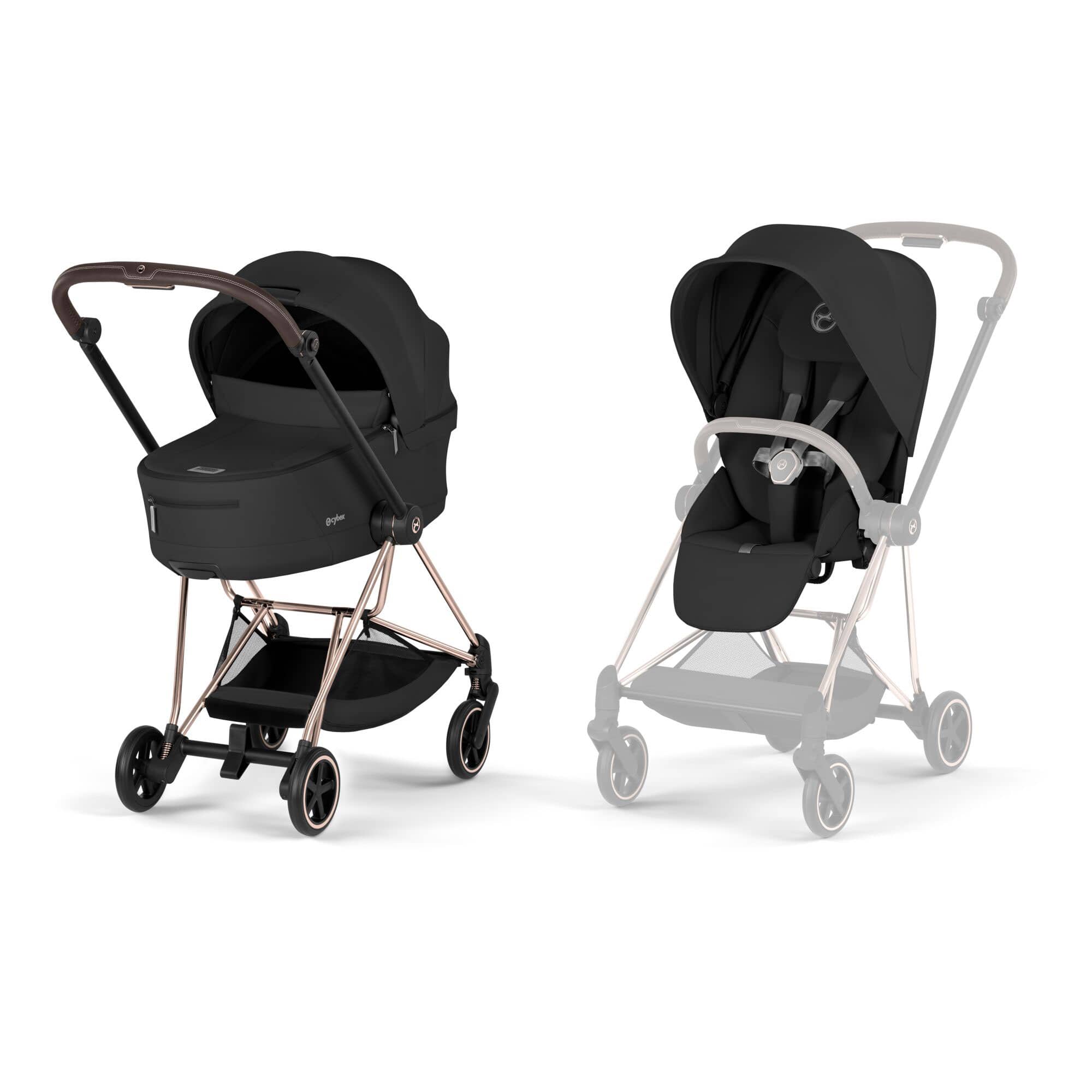 Cybex Mios Pushchair Set - Comfort Collection in Sepia Black Baby Prams 526000089 4063846549696