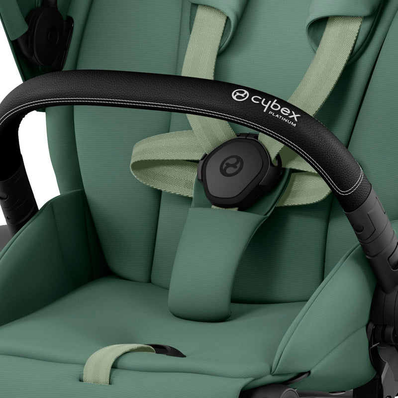 Cybex Priam & Lux Cot (2023) in Leaf GreenDeep Black Baby Prams