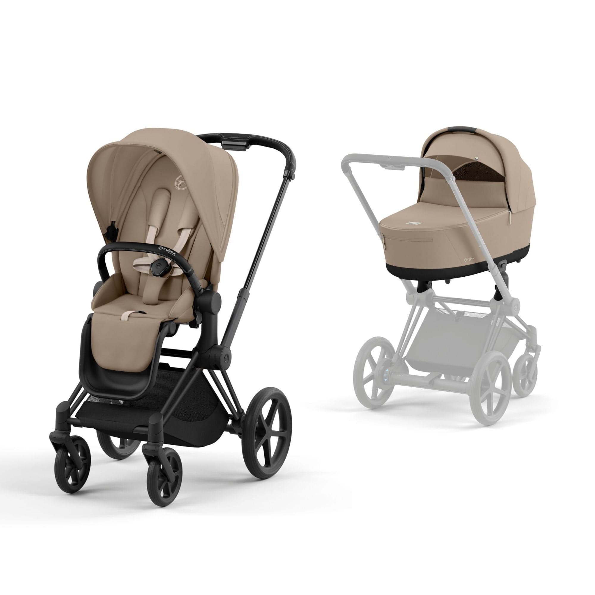 Cybex Priam & Lux Cot in Cozy Beige Baby Prams 16681-BLK-BGE 4063846452576