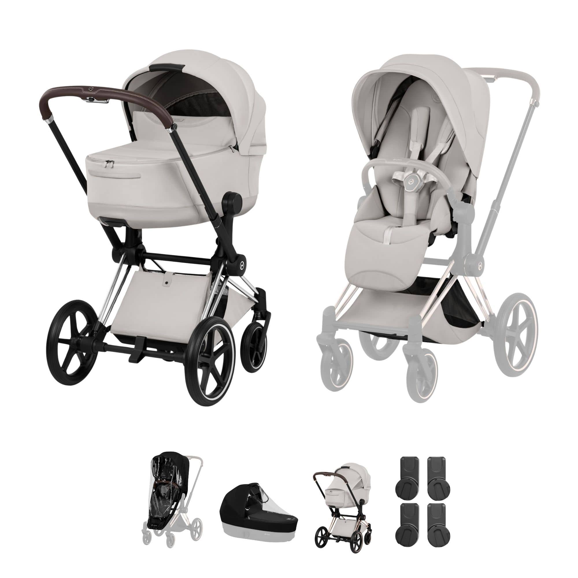 Cybex Priam Pushchair Set - Style Collection in City Grey Baby Prams 21812-CB-CIT-GRY 4063846550982