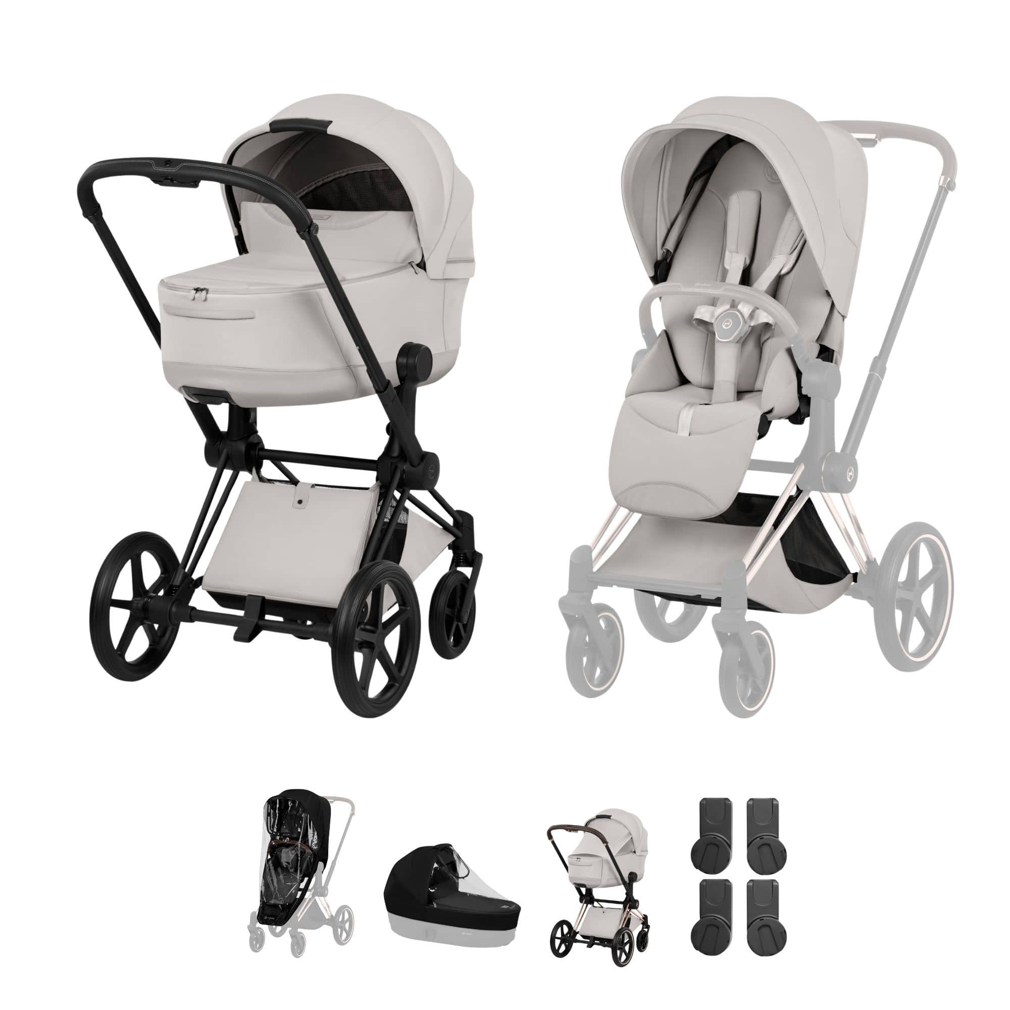Cybex Priam Pushchair Set - Style Collection in City Grey Baby Prams 21812-MB-CIT-GRY 4063846550982