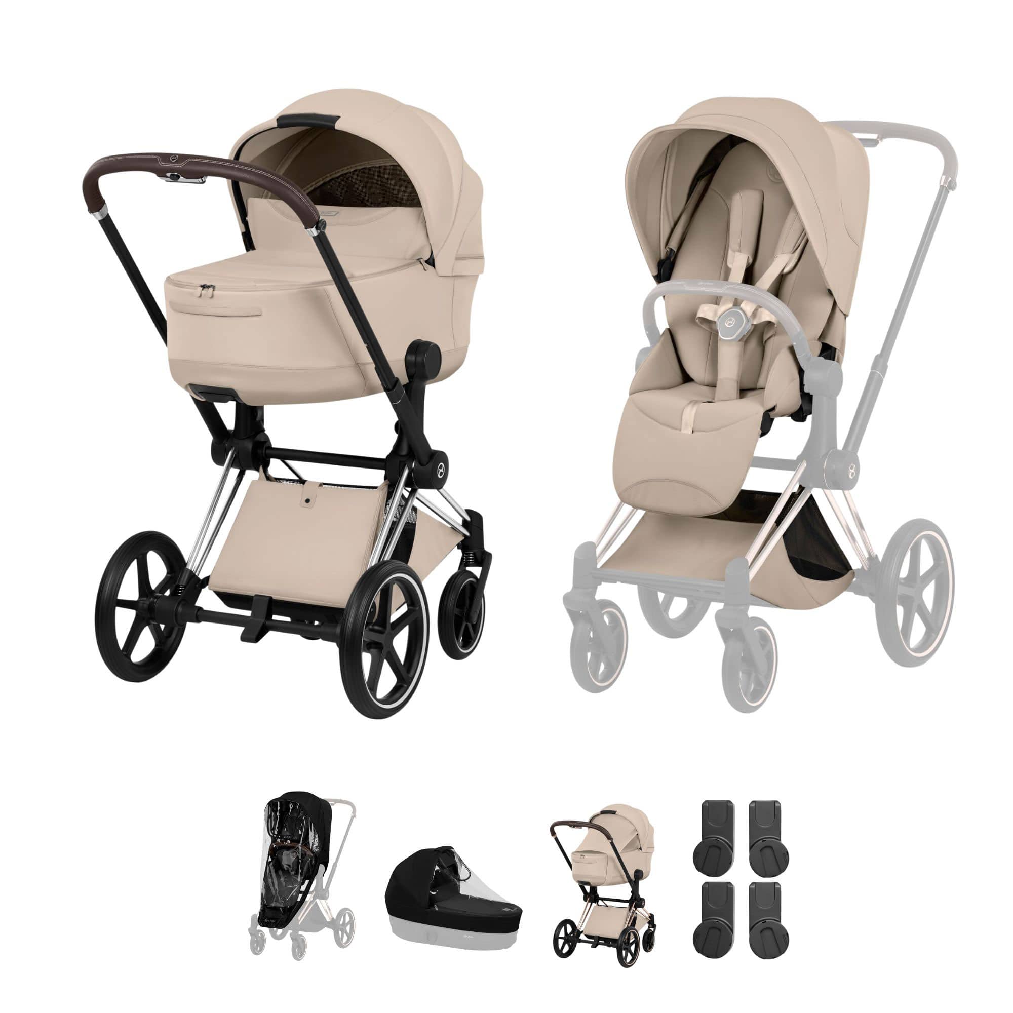 Cybex Priam Pushchair Set - Style Collection in Cozy Beige Baby Prams 21812-CB-COZ-BEI 4063846551040