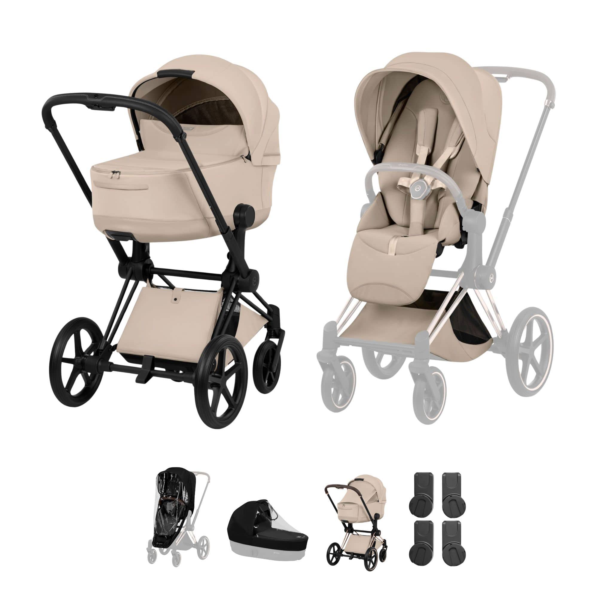 Cybex Priam Pushchair Set - Style Collection in Cozy Beige Baby Prams 21812-MB-COZ-BEI 4063846551040