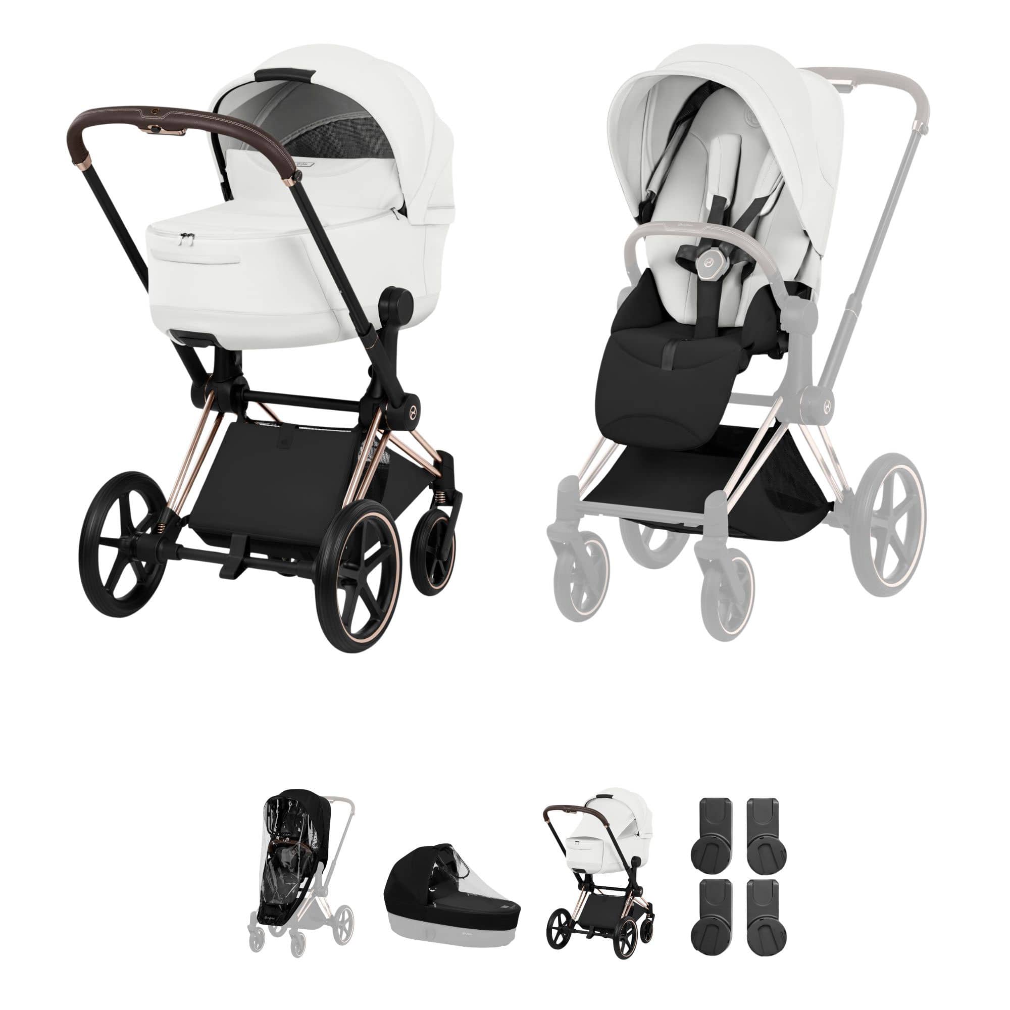 Cybex Priam Pushchair Set - Style Collection in Off White Baby Prams 21812-RG-OFF-WHT 4063846551224