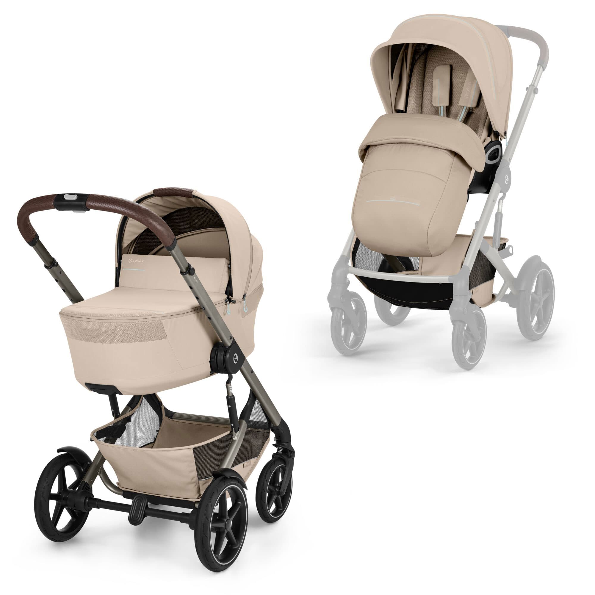 Cybex Talos Foldable Carrycot Accessory Bundle  in Almond Beige Baby Prams TAL-ACC-BEI-1 4063846592043