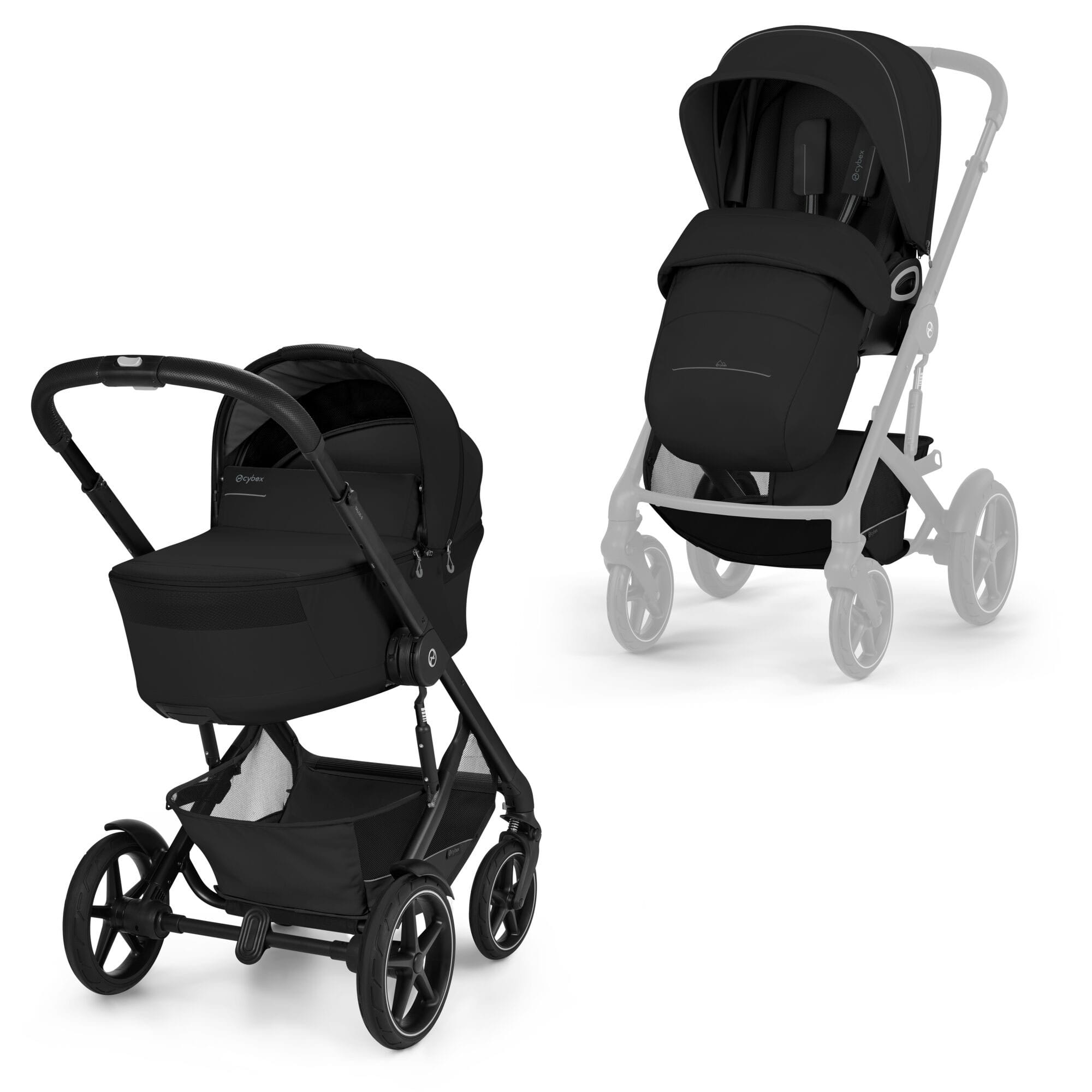 Cybex Talos Foldable Carrycot Accessory Bundle in Moon Black Baby Prams TAL-ACC-BLK-1 4063846591985