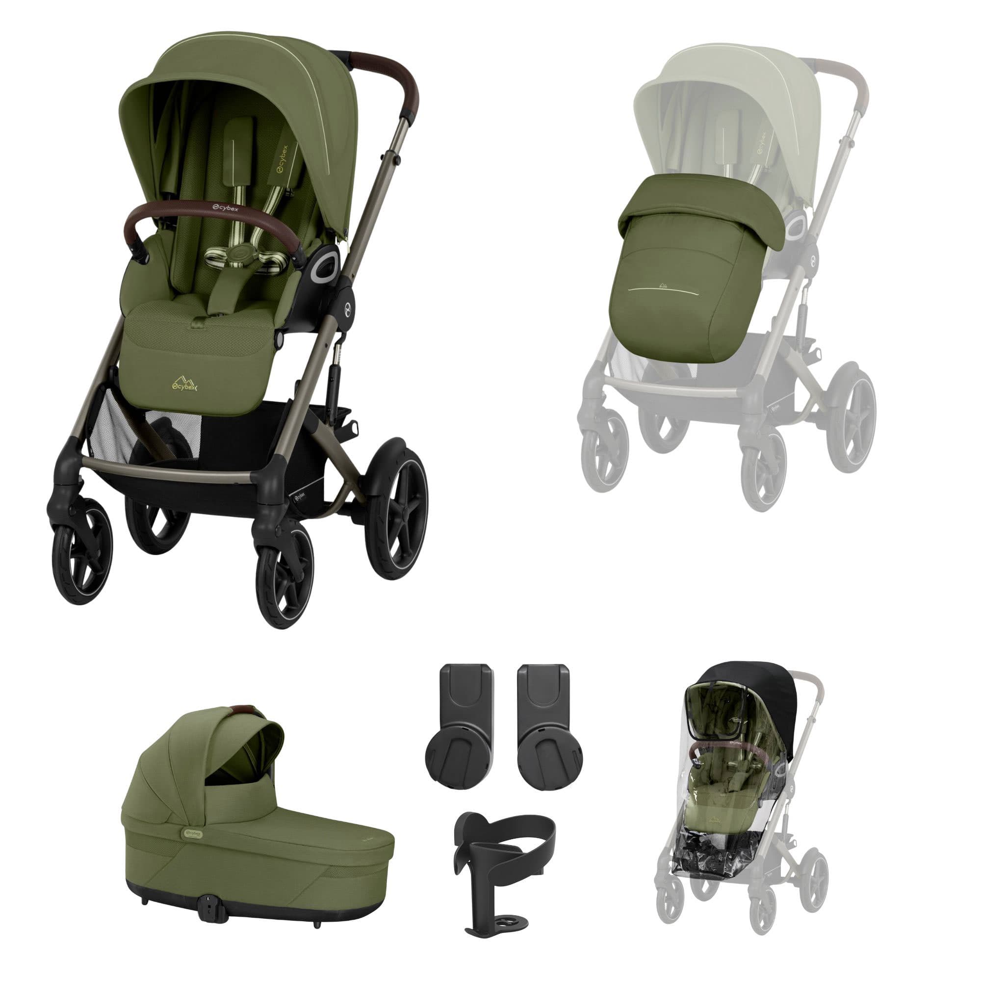 Cybex Talos S Lux 8 Piece Bundle in Moss Green Baby Prams 21401-TAL-8PC-CC-MSS 4063846534388