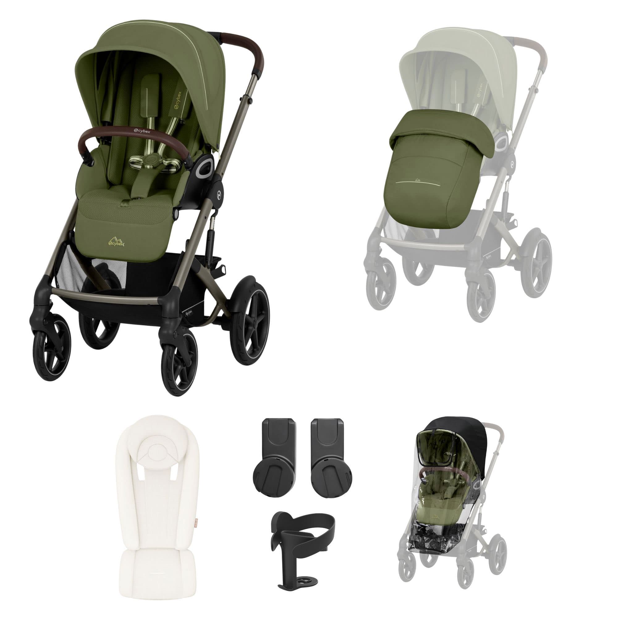 Cybex Talos S Lux 8 Piece Bundle in Moss Green Baby Prams 21401-TAL-8PC-NB-MSS 4063846534388