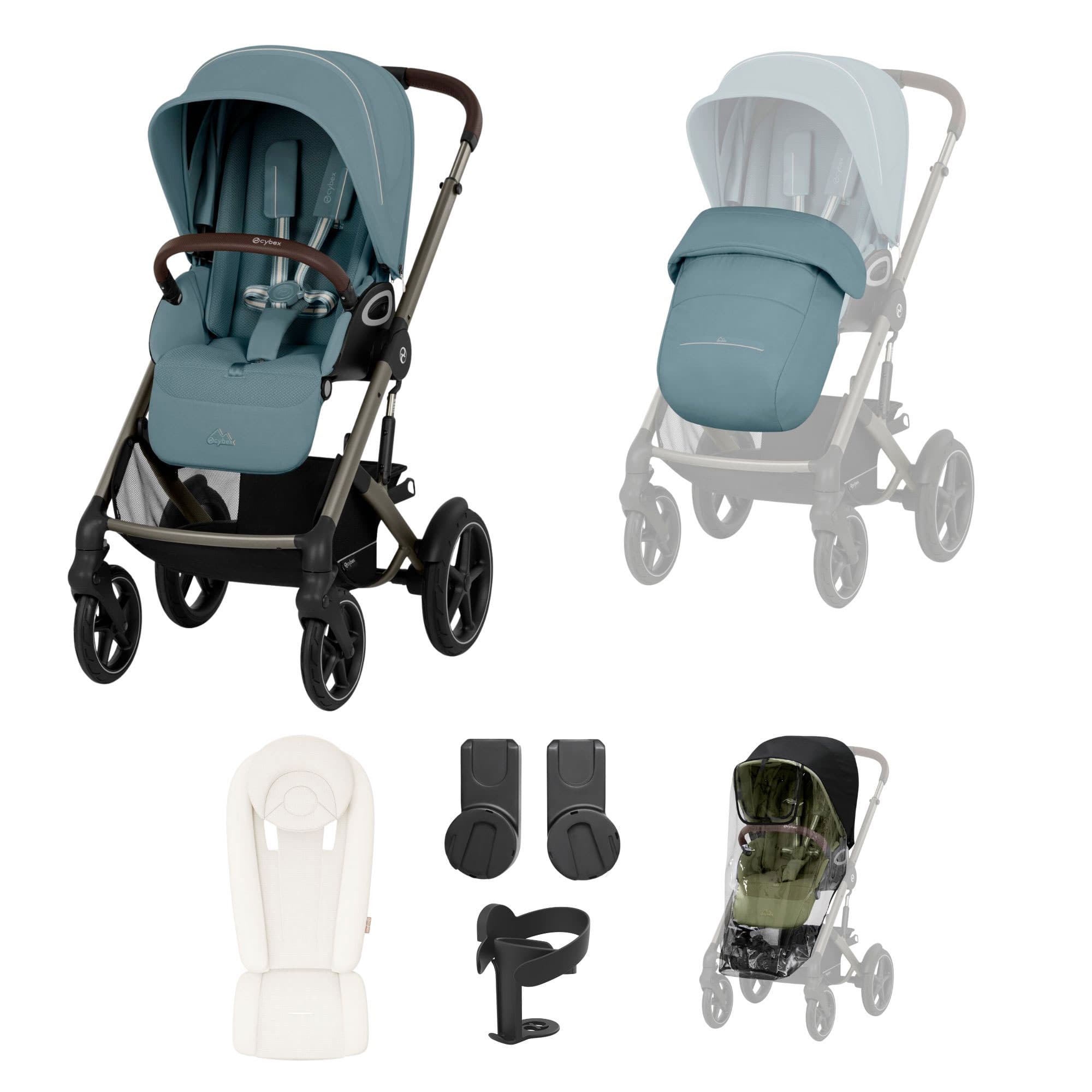 Cybex Talos S Lux 8 Piece Bundle in Stormy Blue Baby Prams 21401-TAL-8PC-NB-STB 4063846534357