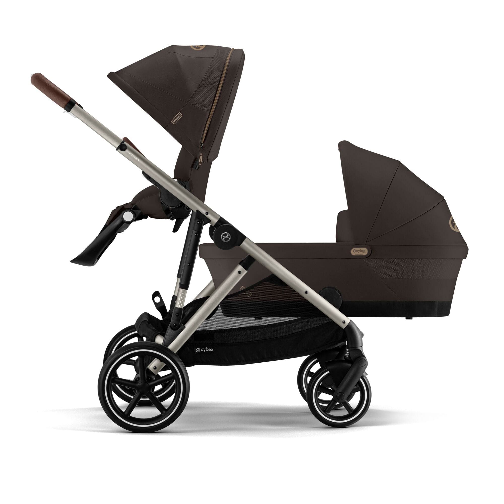 Cybex Gazelle S Cot in Chocolate Brown Chassis & Carrycots 525000165 4063846511587