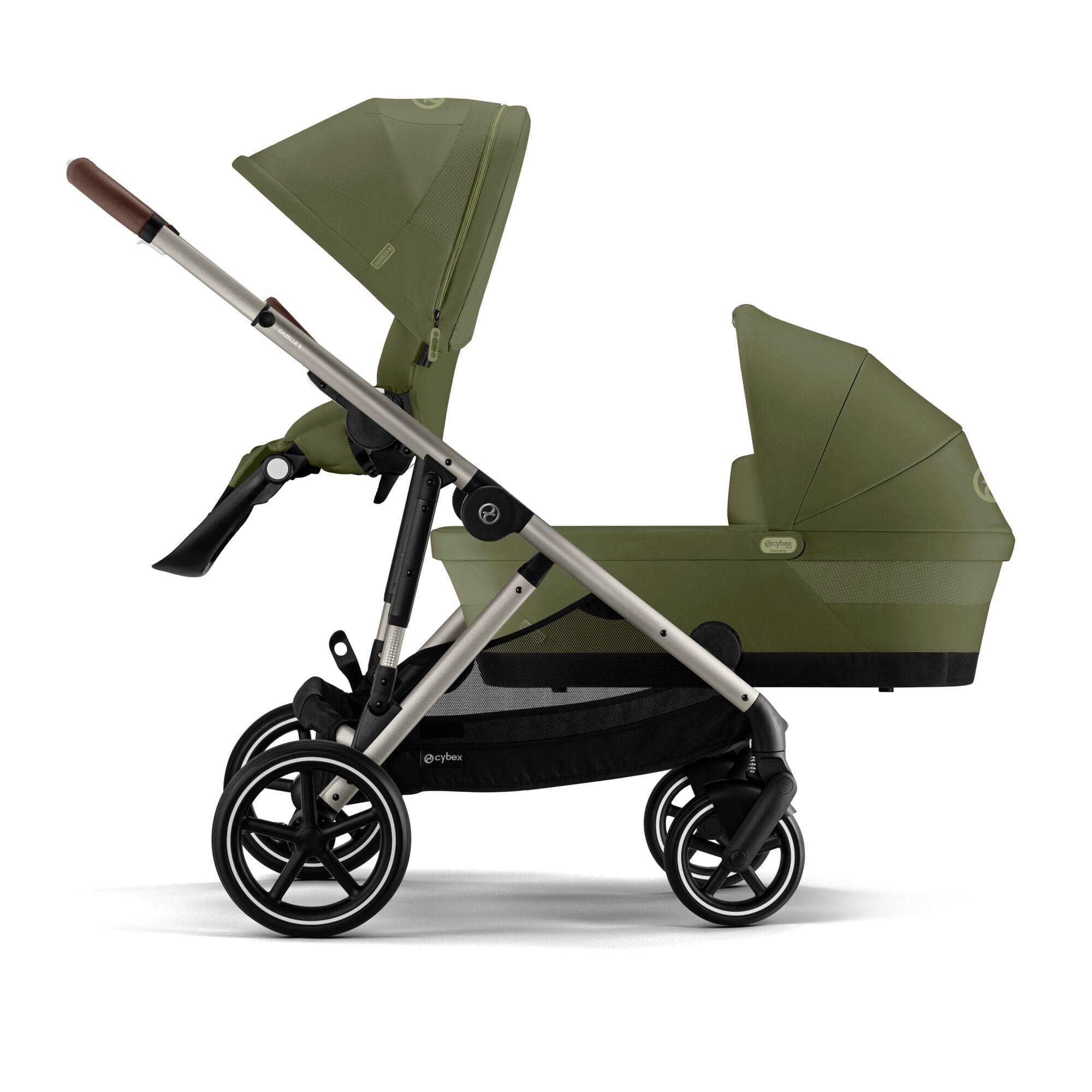 Cybex Gazelle S Cot in Moss Green Chassis & Carrycots 525000157 4063846511532