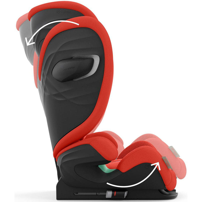 Cybex Solution G i-Fix Plus Highback Booster Car Seat in Hibiscus Red Highback Booster Seats 523001107 4063846425853