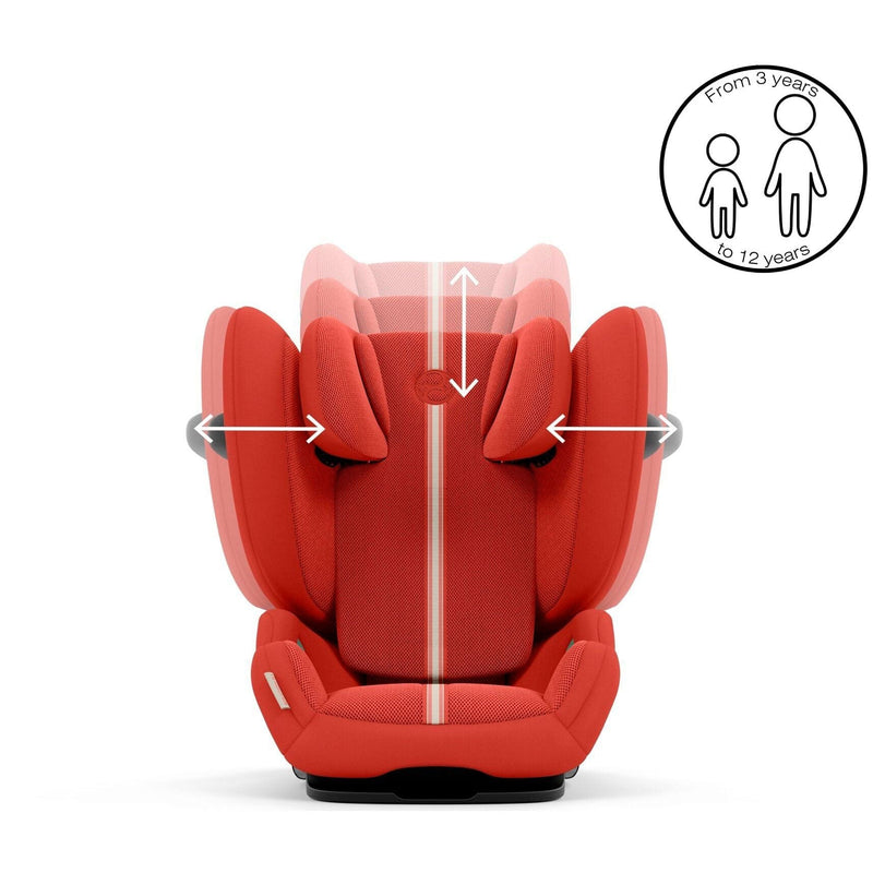 Cybex Solution G i-Fix Plus Highback Booster Car Seat in Hibiscus Red Highback Booster Seats 523001107 4063846425853