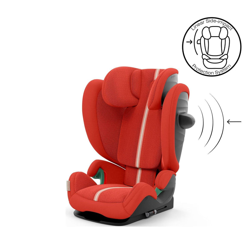 Cybex Solution G i-Fix Plus Highback Booster Car Seat in Hibiscus Red Highback Booster Seats 523001107 4063846425853
