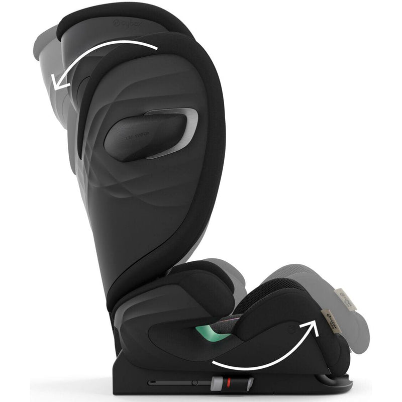 Cybex Solution G i-Fix Plus Highback Booster Car Seat in Moon Black Highback Booster Seats 523001099 4063846425617