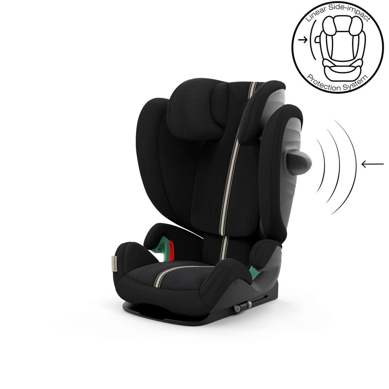 Cybex Solution G i-Fix Plus Highback Booster Car Seat in Moon Black Highback Booster Seats 523001099 4063846425617
