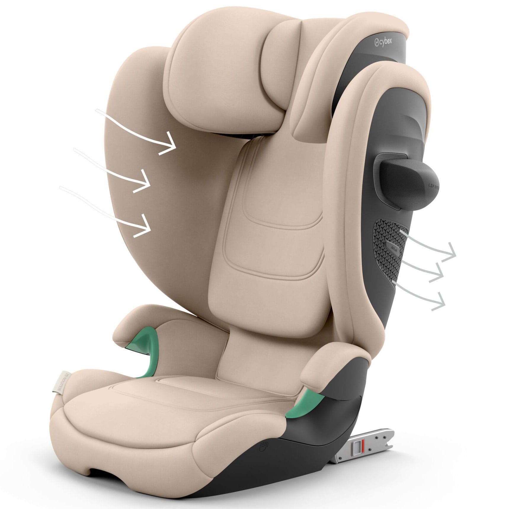 Cybex Solution G2 i-Fix Highback Booster in Almond Beige Highback Booster Seats 526001806 4063846593293
