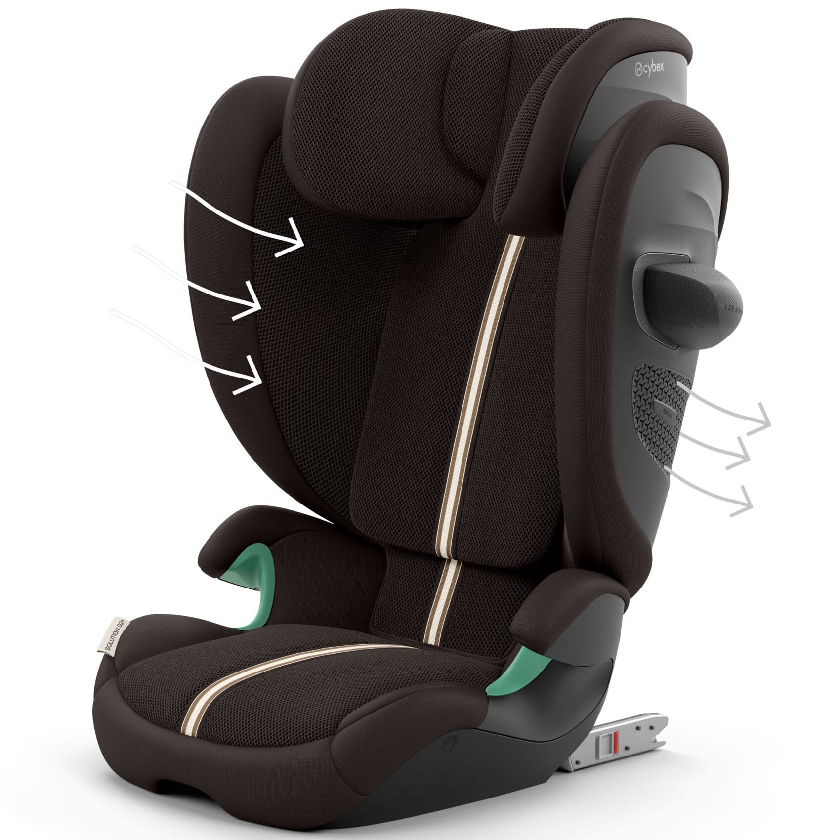 Cybex Solution G2 Plus i-Fix Highback Booster in Chocolate Brown Highback Booster Seats 526001812 4063846593453
