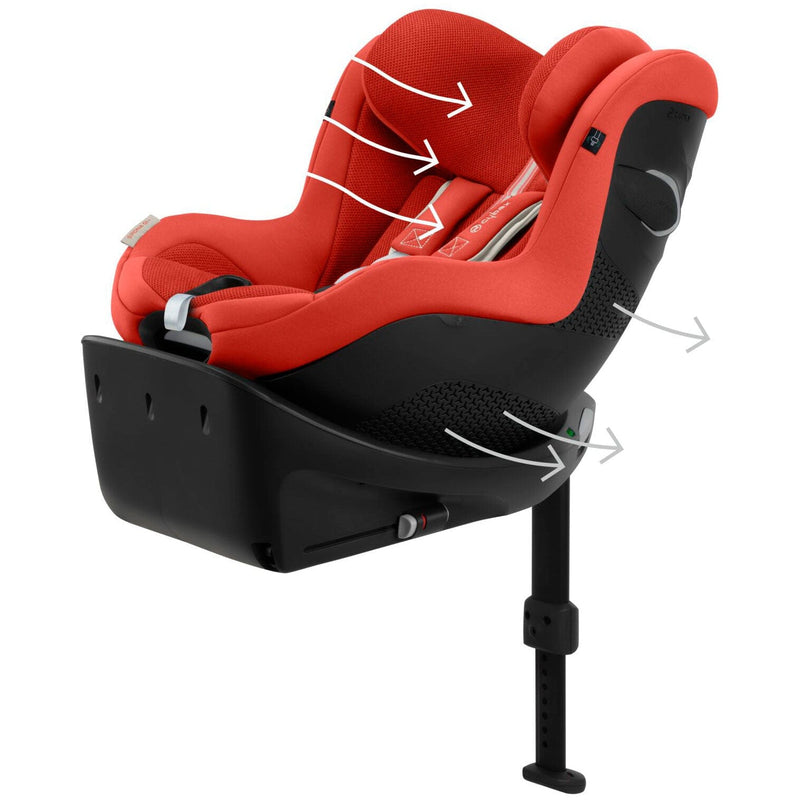 Cybex Sirona Gi i-Size Plus - Hibiscus Red Swivel Car Seats 522001685 4063846300945