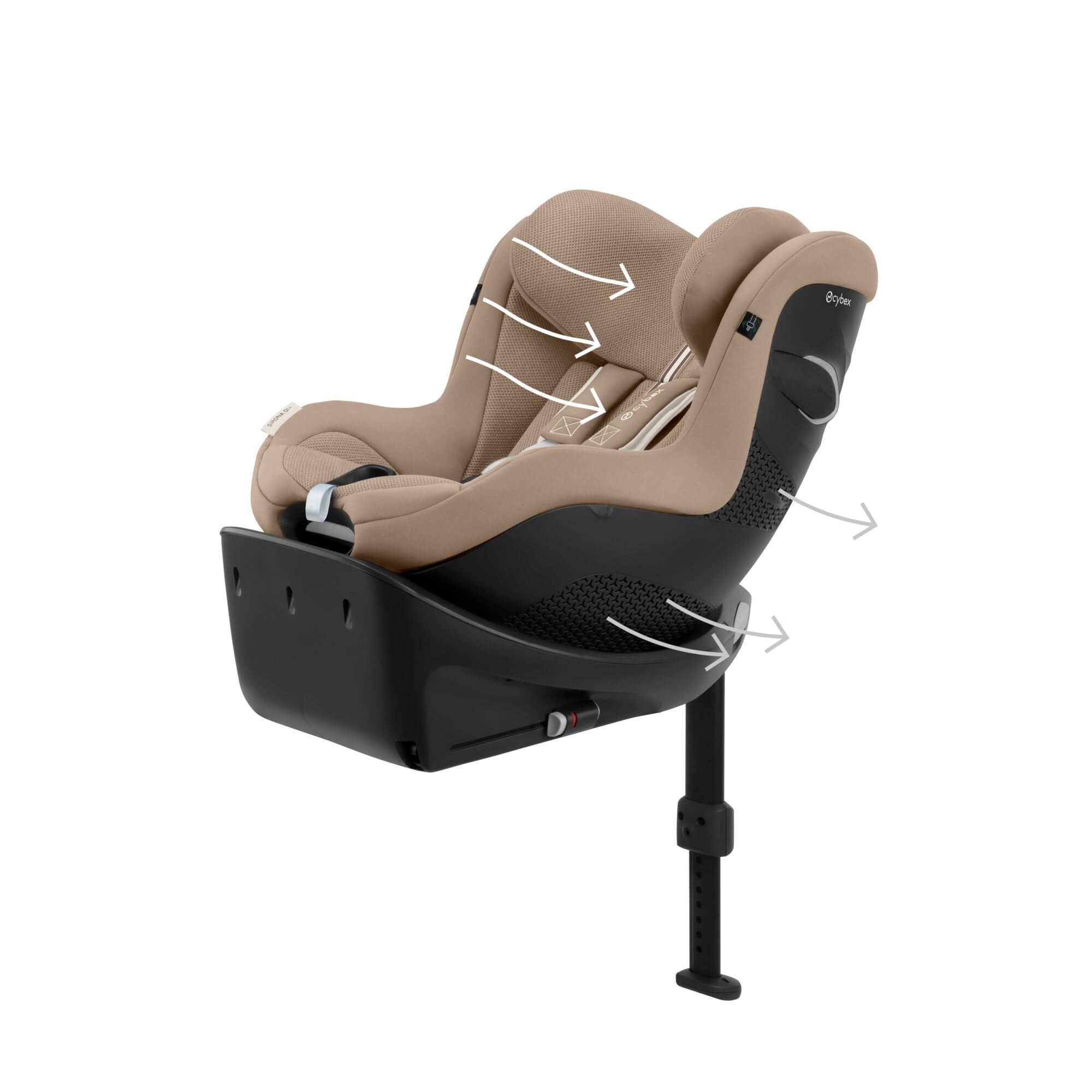 Cybex Sirona Gi i-Size Plus in Almond Beige Toddler Car Seats 524001463 4063846480975