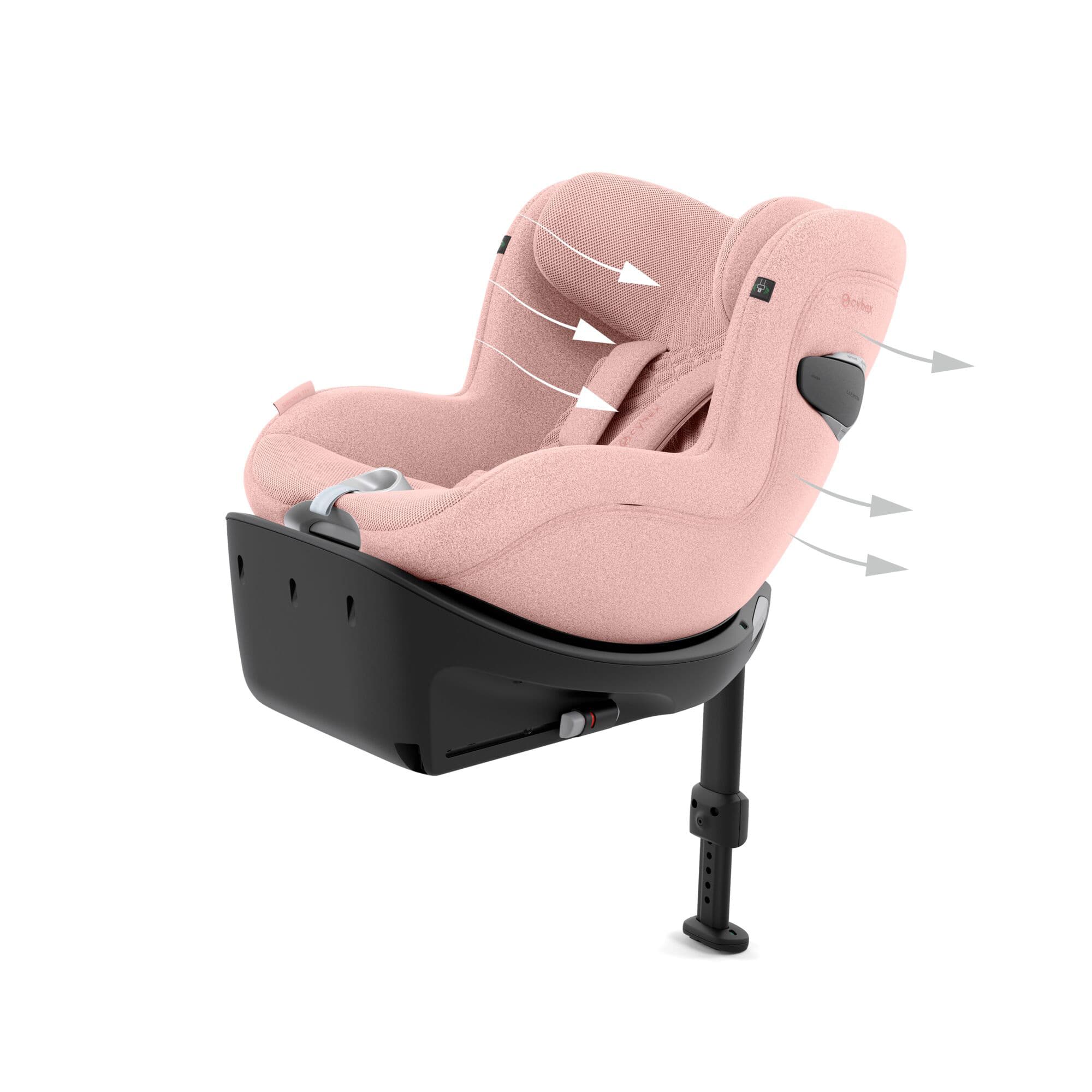 Cybex Sirona Ti i-Size in Peach Pink Toddler Car Seats 525000891 4063846541553