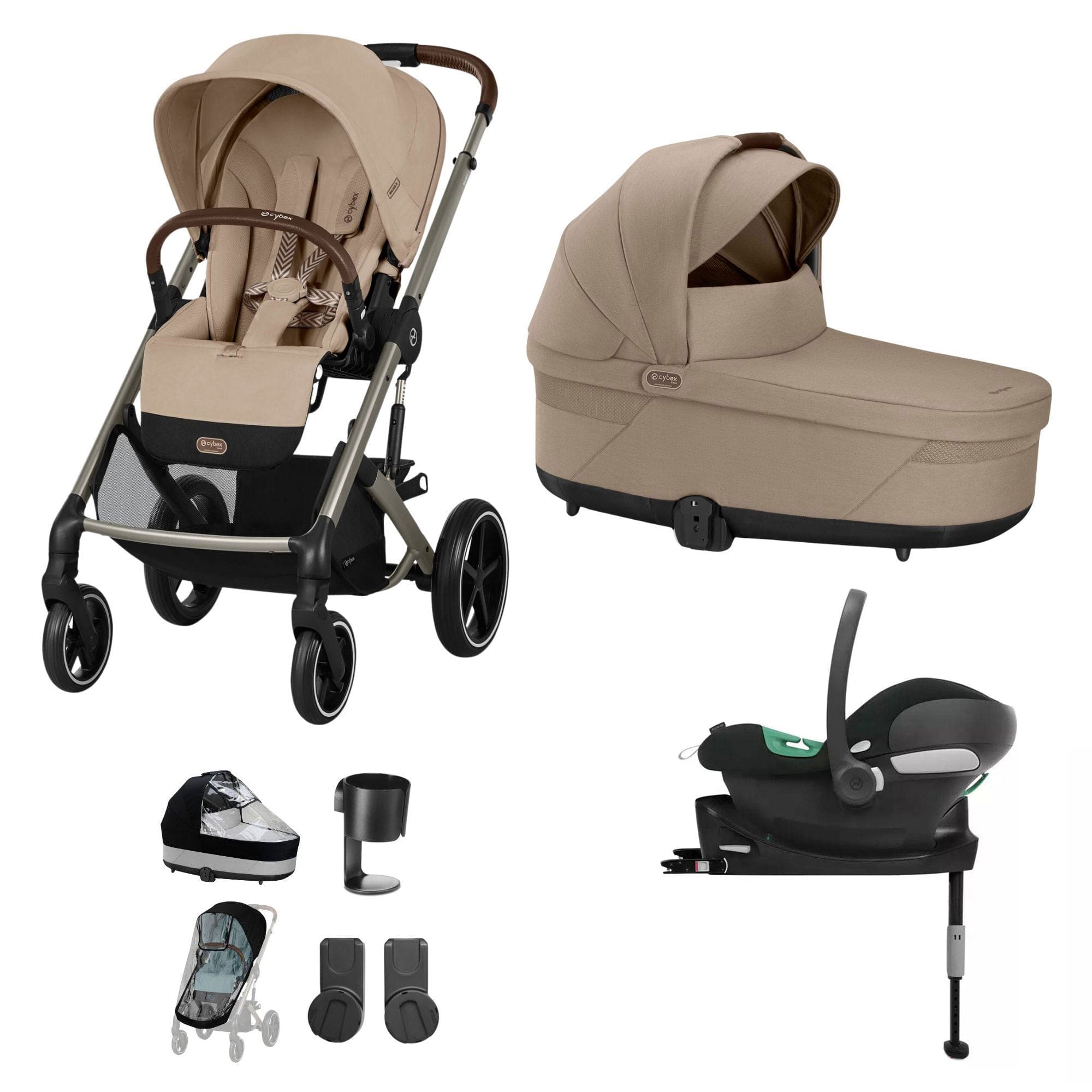 cybex balios lux 2 Cybex Balios S Lux Comfort Bundle in Taupe/Almond Beige
