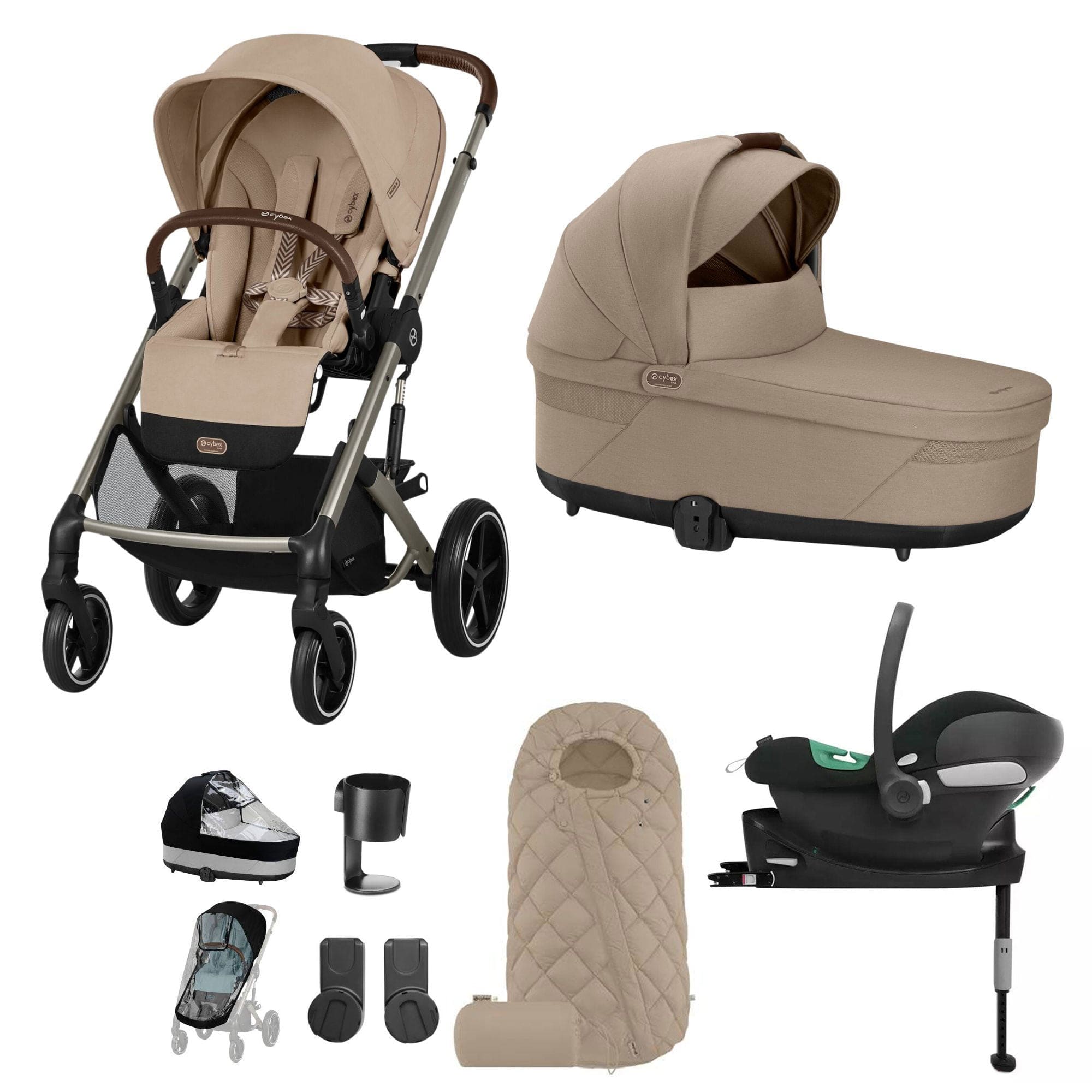 Cybex Balios S Lux Comfort Bundle in Taupe/Almond Beige Travel Systems 16905-ALM-BEI 4063846456383