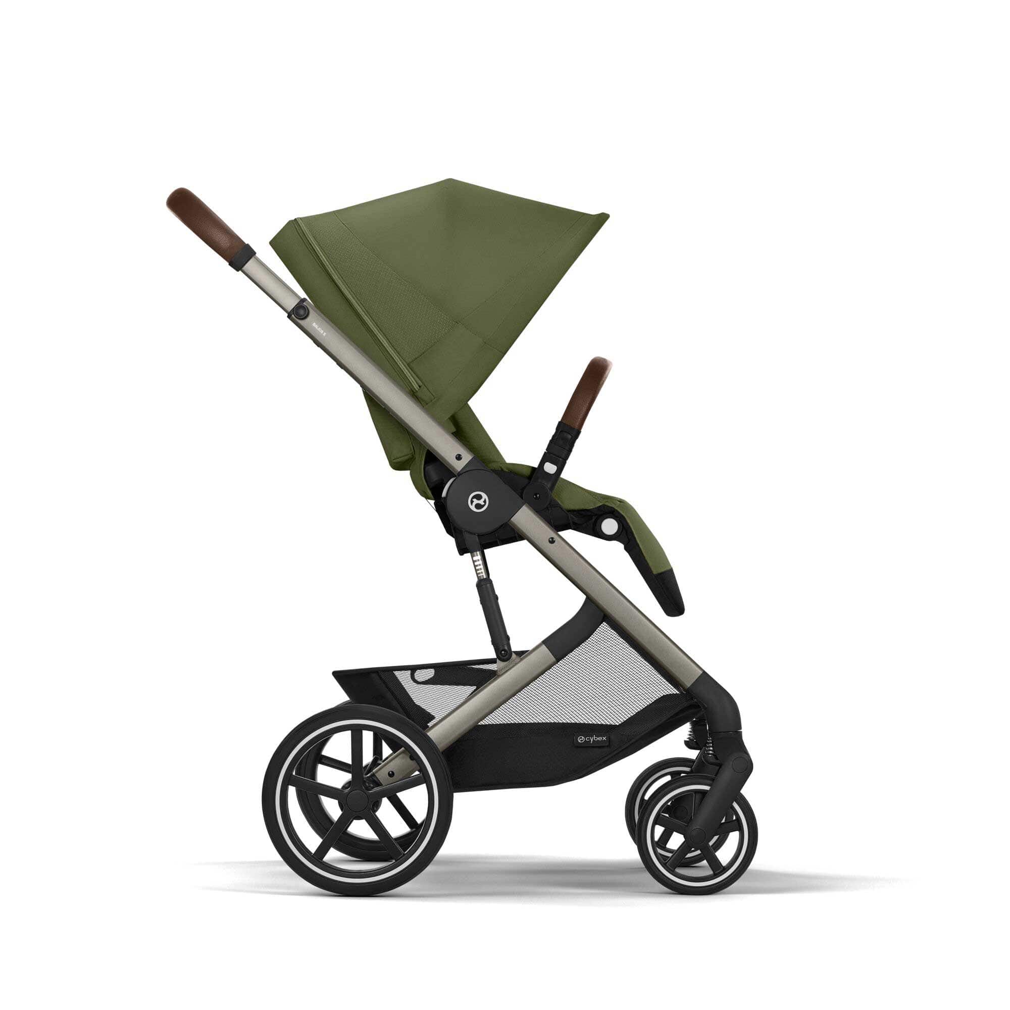 Cybex Balios S Lux Comfort Bundle in Taupe/Moss Green Travel Systems