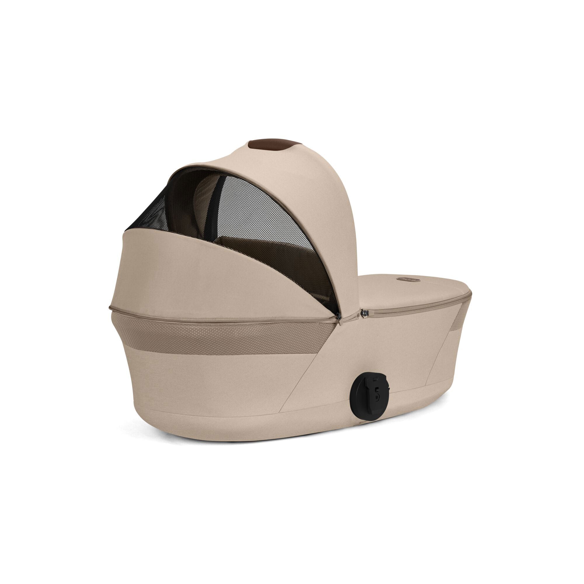 Cybex Balios S Lux Foldable Carrycot Travel System in Almond Beige Travel Systems