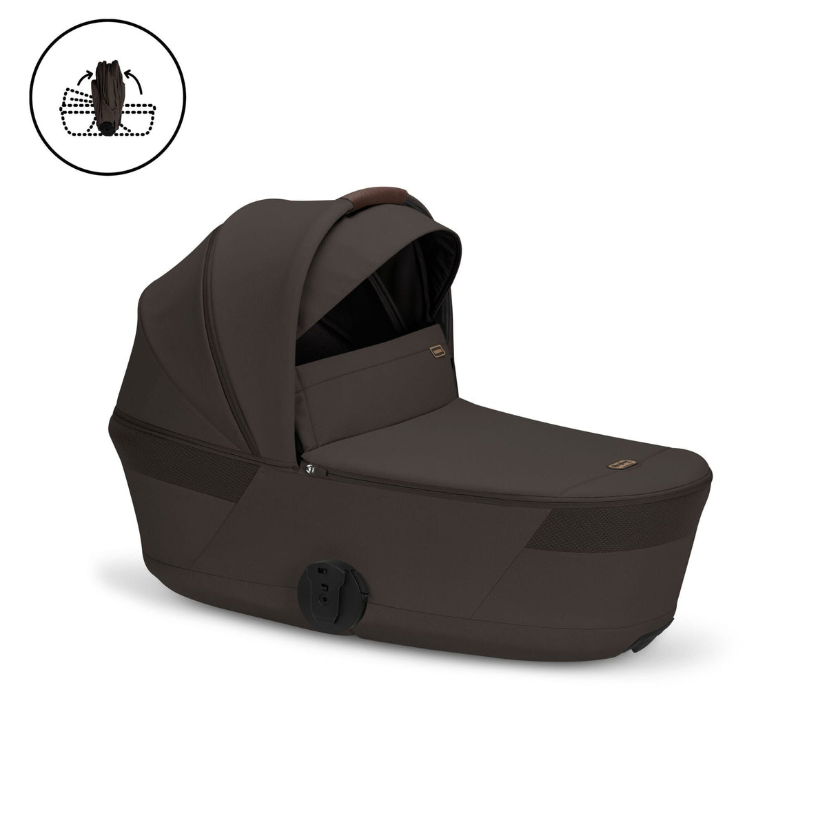 Cybex Balios S Lux Foldable Carrycot Travel System in Chocolate Brown Travel Systems
