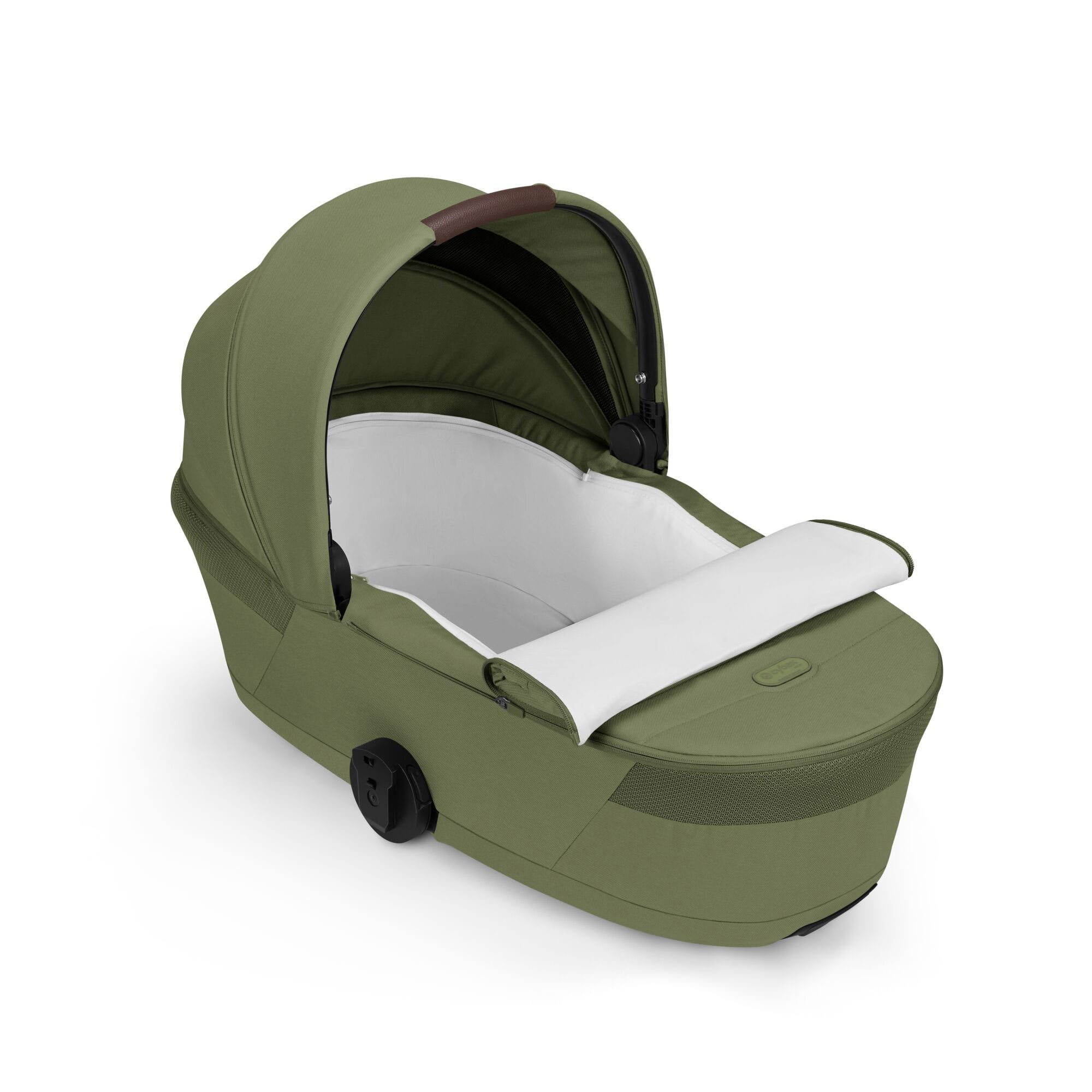 Cybex Balios S Lux Foldable Carrycot Travel System in Moss Green Travel Systems