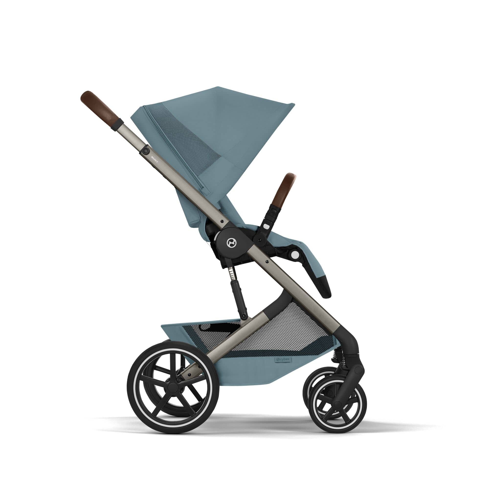 Cybex Balios S Lux Foldable Carrycot Travel System in Stormy Blue Travel Systems