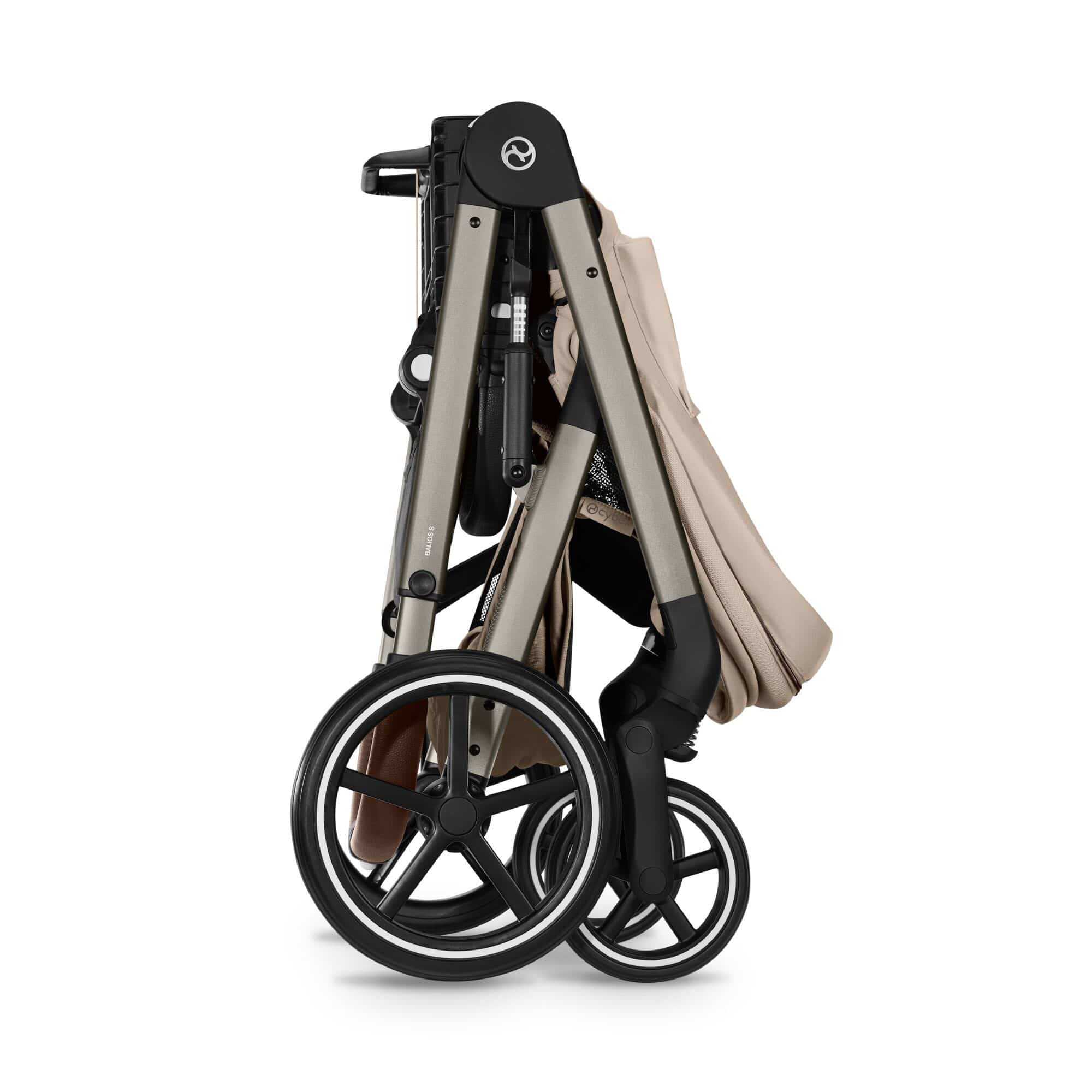 Cybex Balios S Lux Foldable Carrycot Ultimate Travel System in Almond Beige Travel Systems