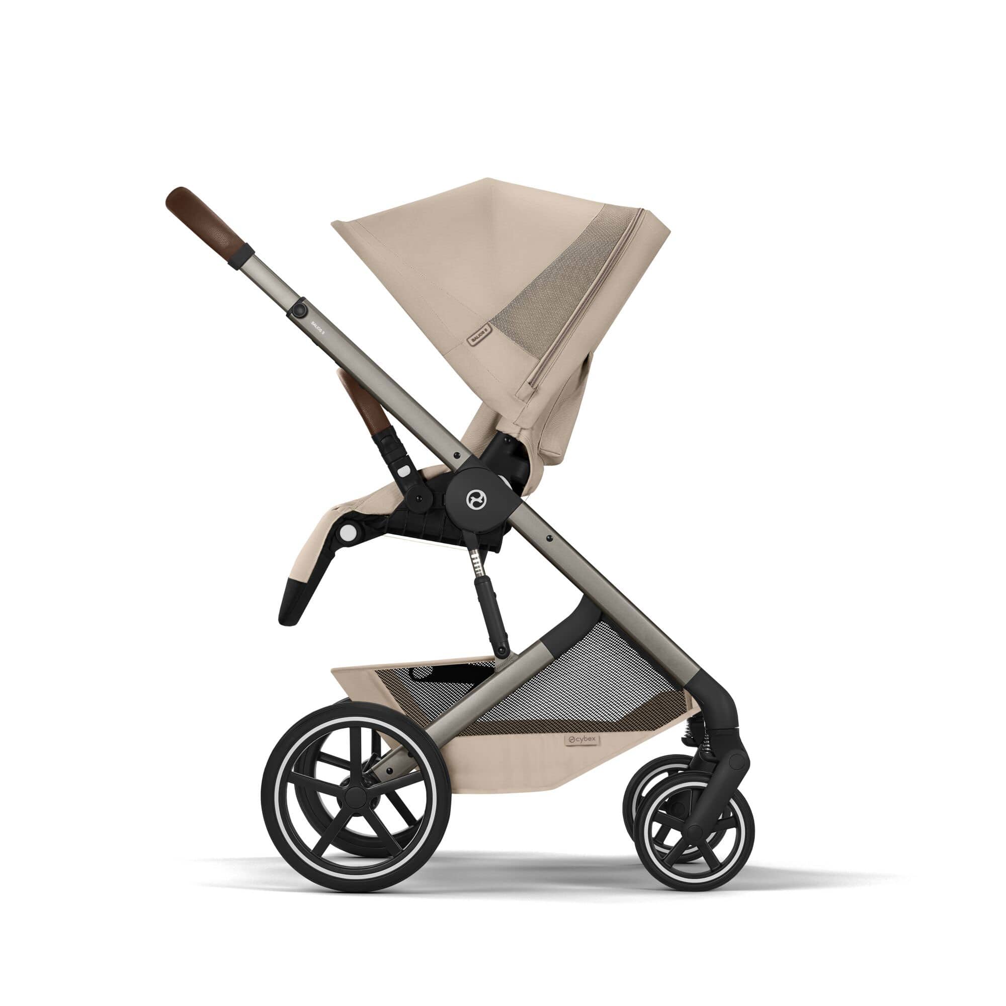 Cybex Balios S Lux Foldable Carrycot Ultimate Travel System in Almond Beige Travel Systems