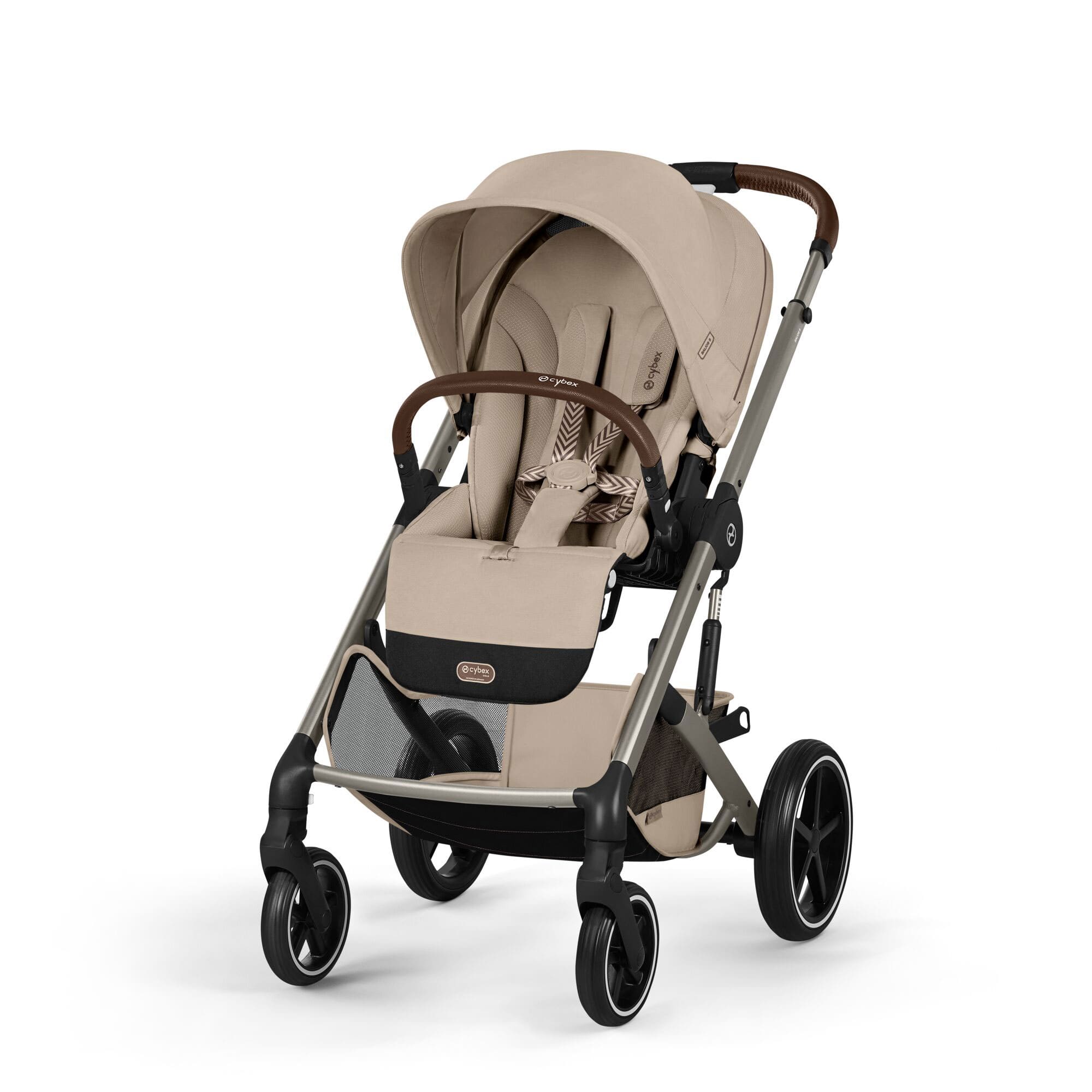 Cybex Balios S Lux Foldable Carrycot Ultimate Travel System in Almond Beige Travel Systems