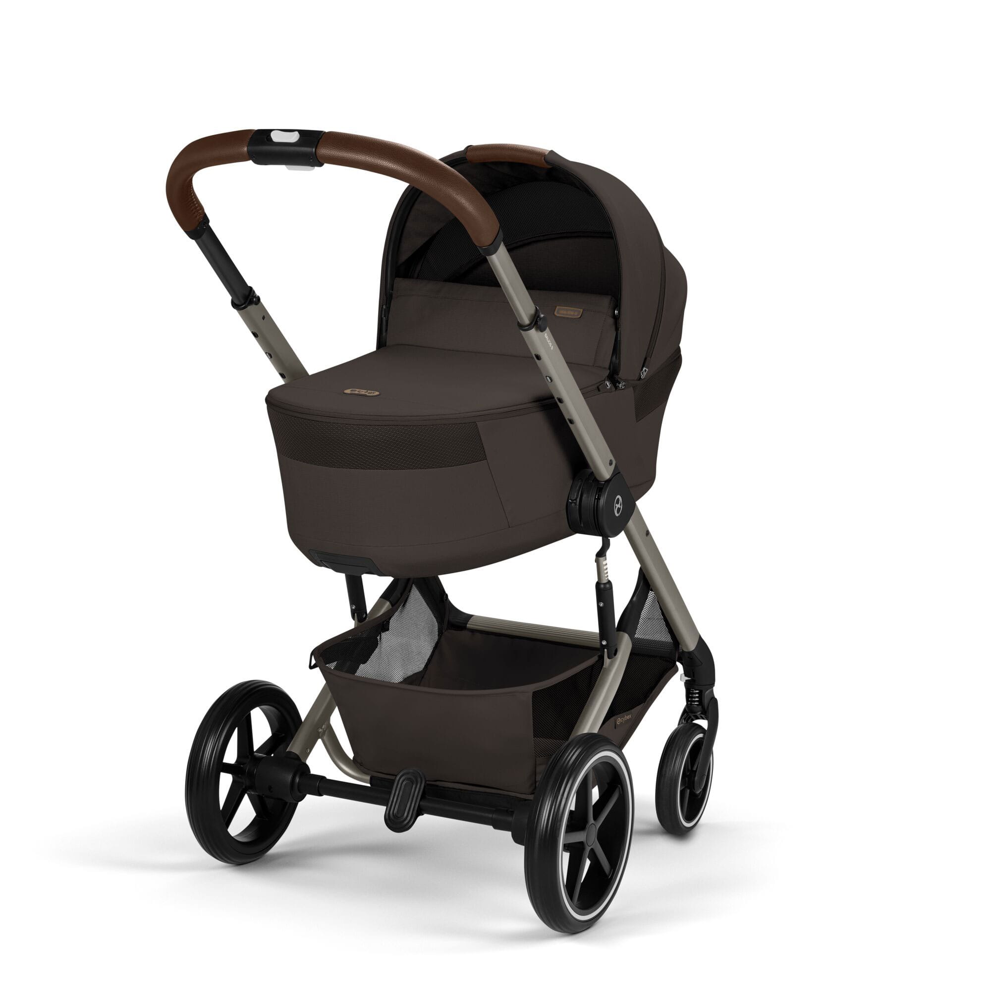 Cybex Balios S Lux Foldable Carrycot Ultimate Travel System in Chocolate Brown Travel Systems