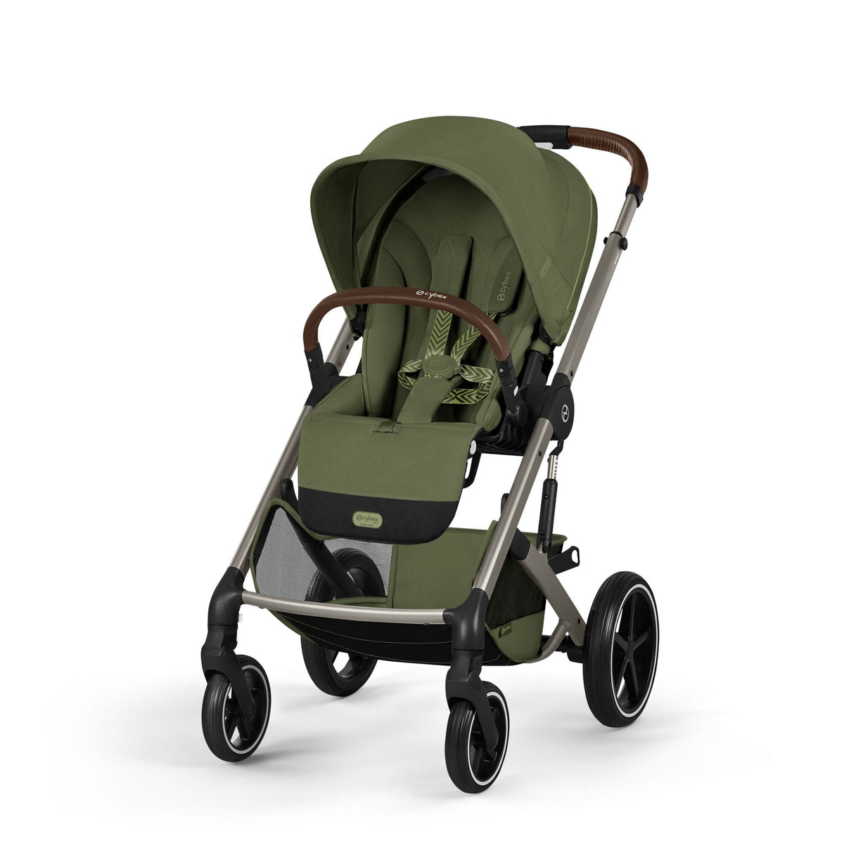 Cybex Balios S Lux Foldable Carrycot Ultimate Travel System in Moss Green Travel Systems