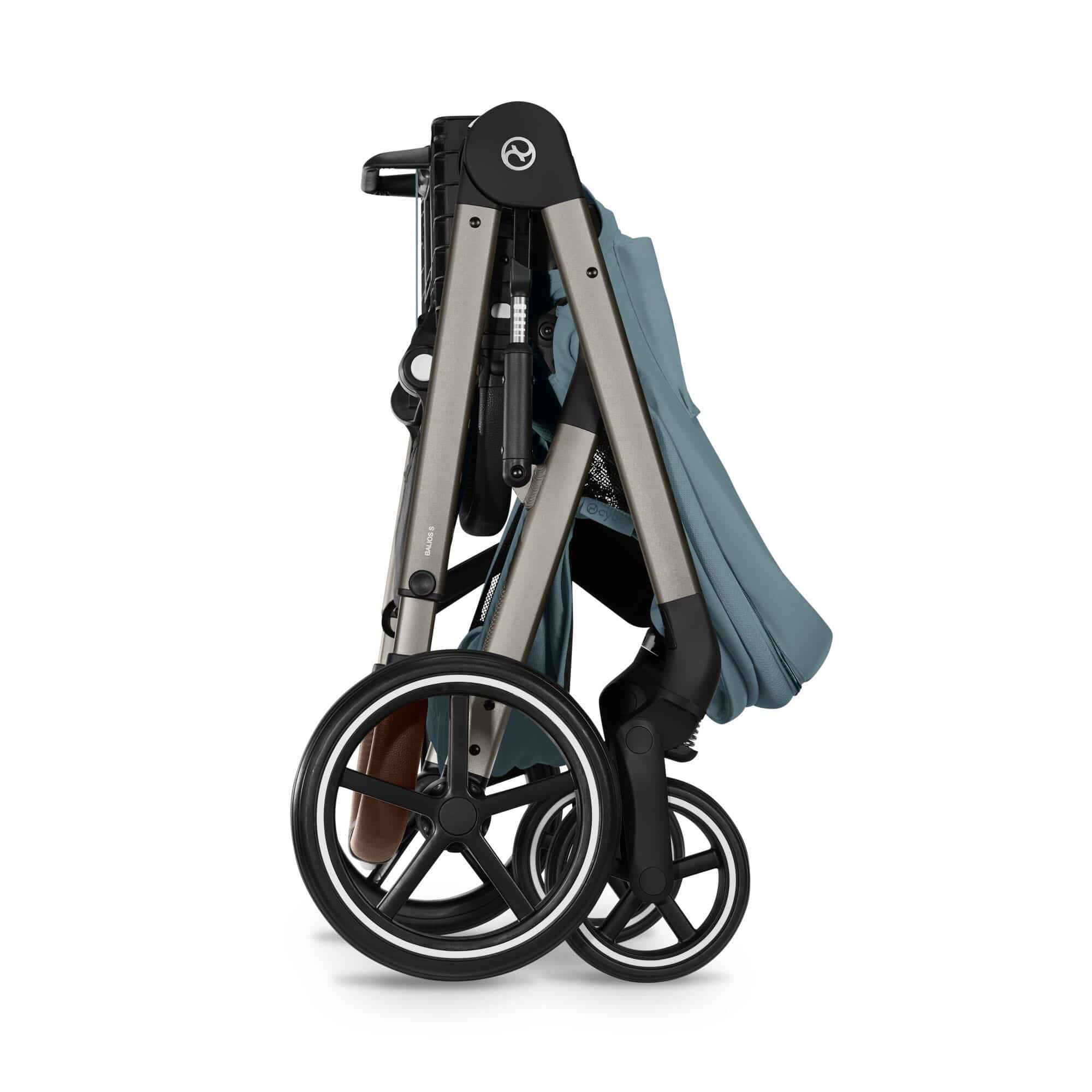 Cybex Balios S Lux Foldable Carrycot Ultimate Travel System in Stormy Blue Travel Systems
