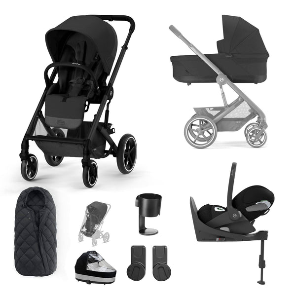 Cybex Balios S Lux Luxury Bundle in Black/Moon Black Travel Systems 127459-BLK-MOO-BLK 4063846317806